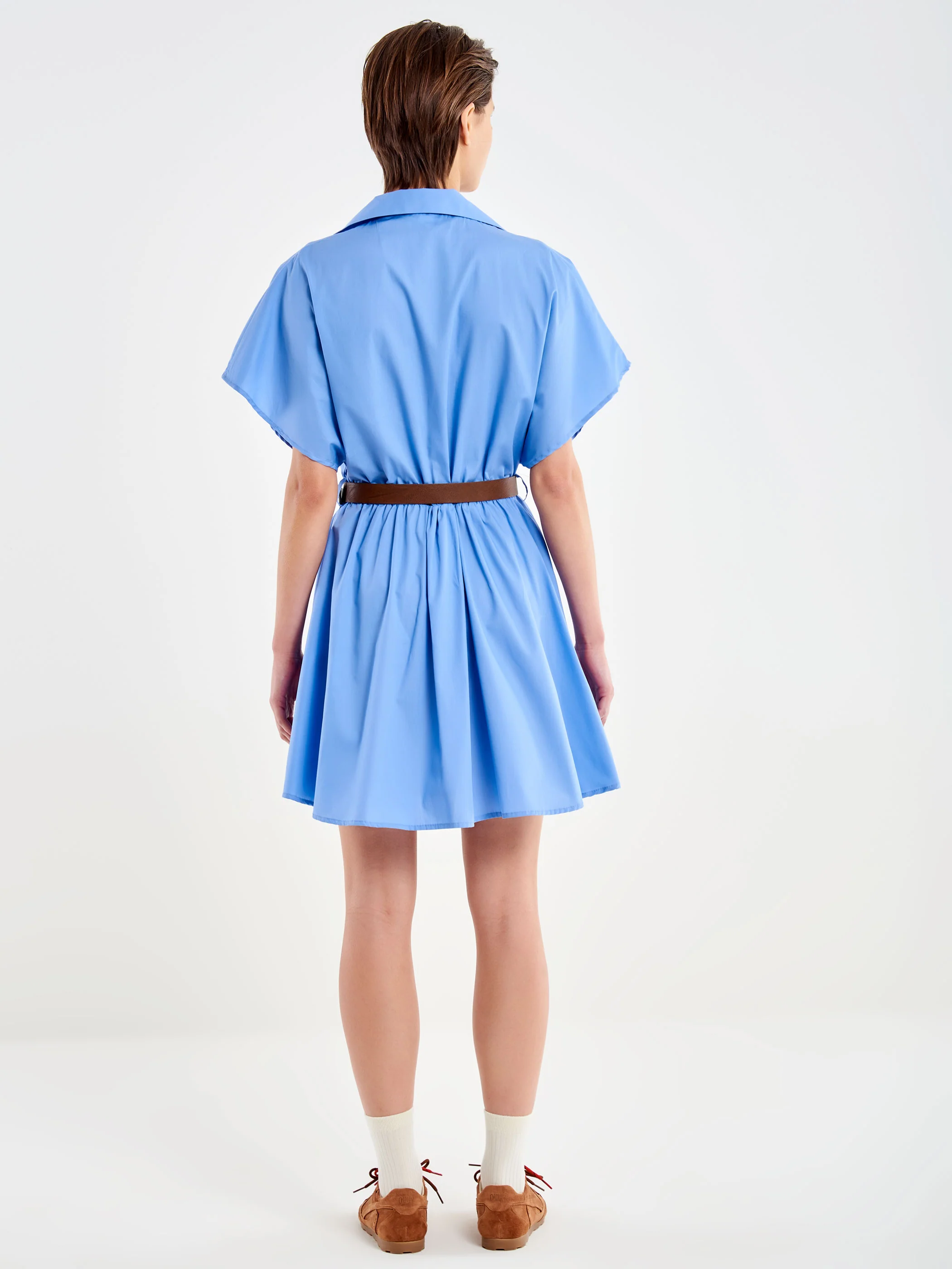 Abito Corto a Camicia con Cintura - Image 3