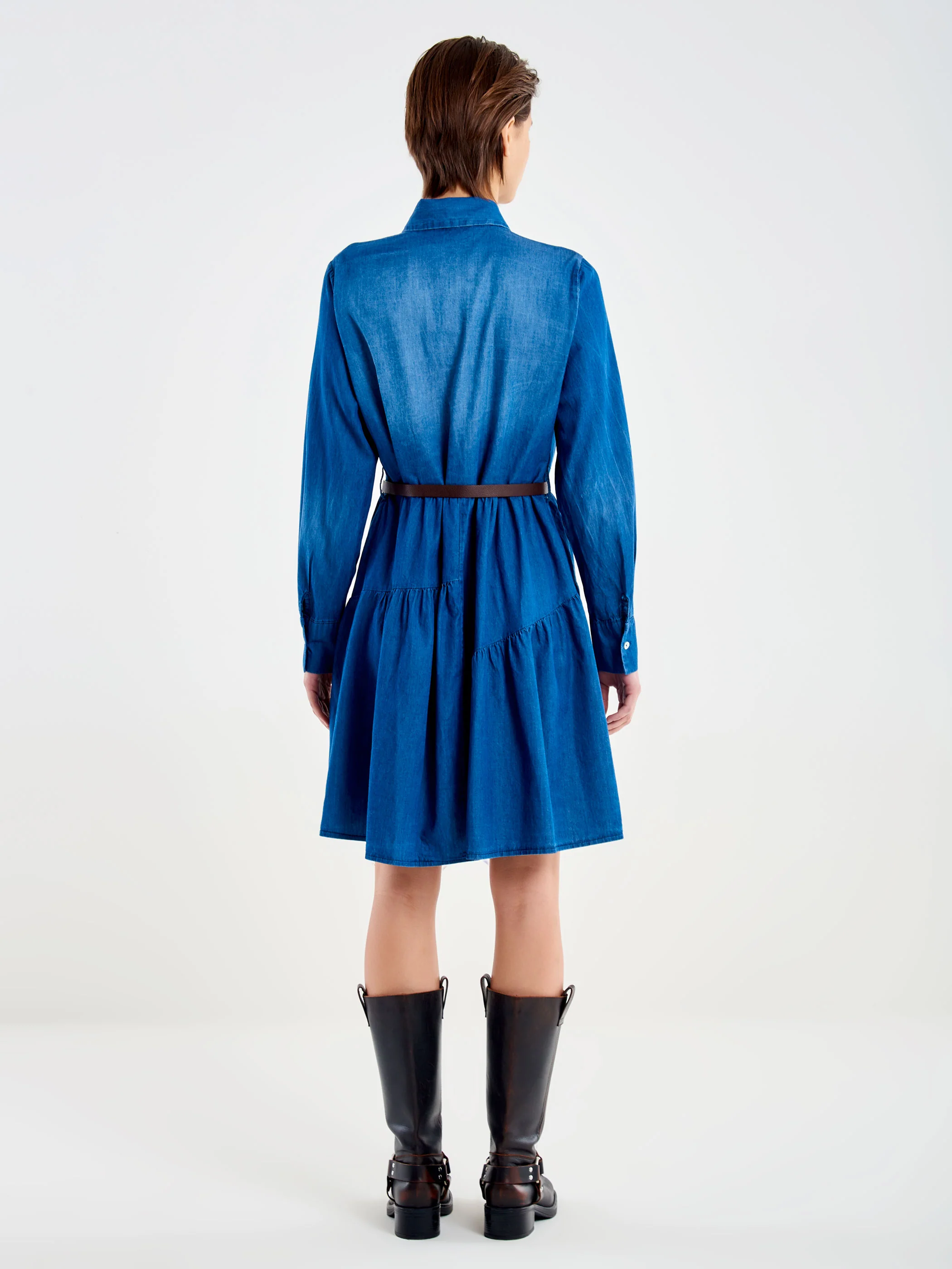 Abito Corto in Chambray - Image 3