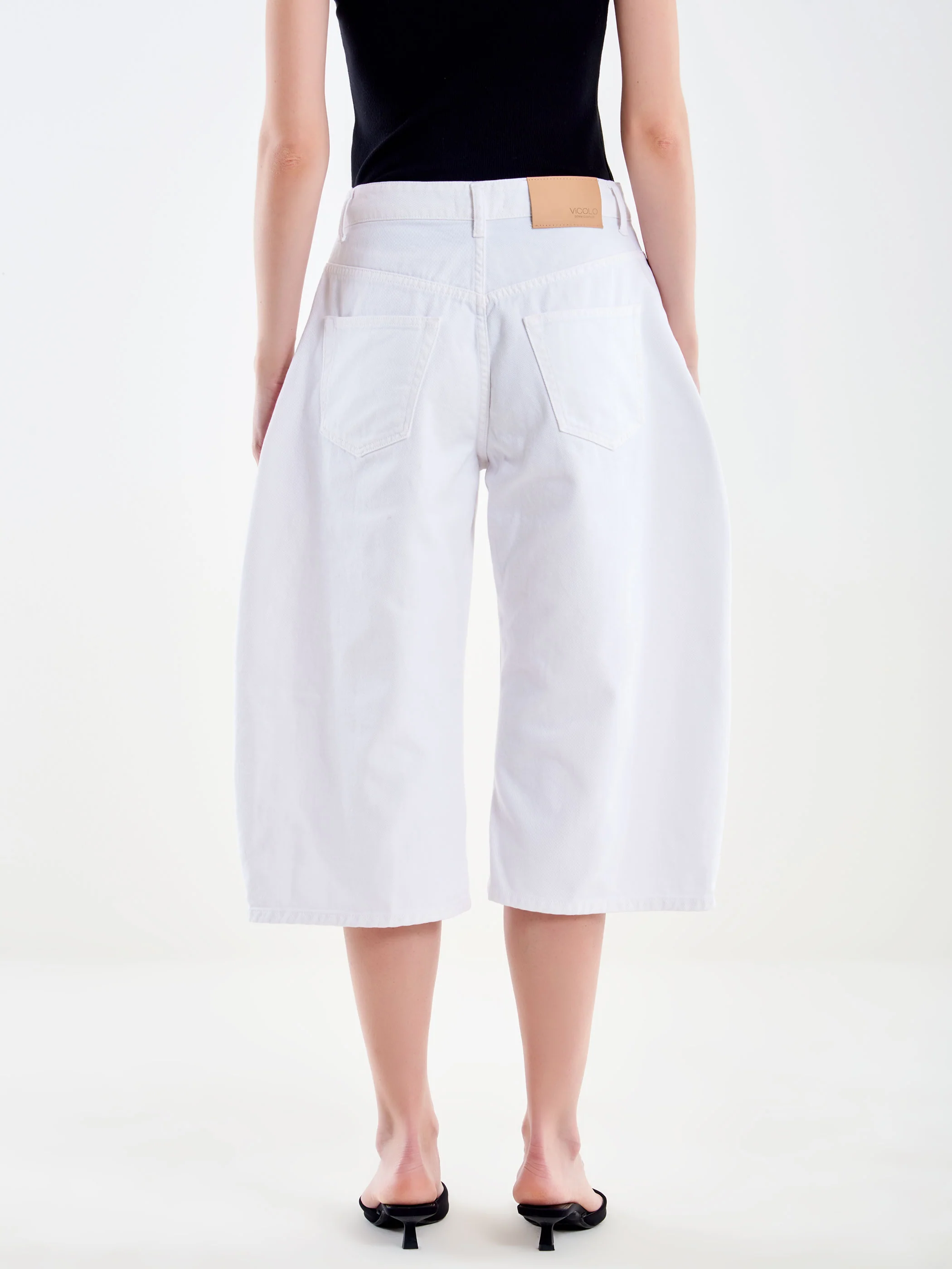 Bermuda in Jeans Bianco Elettra - Image 3