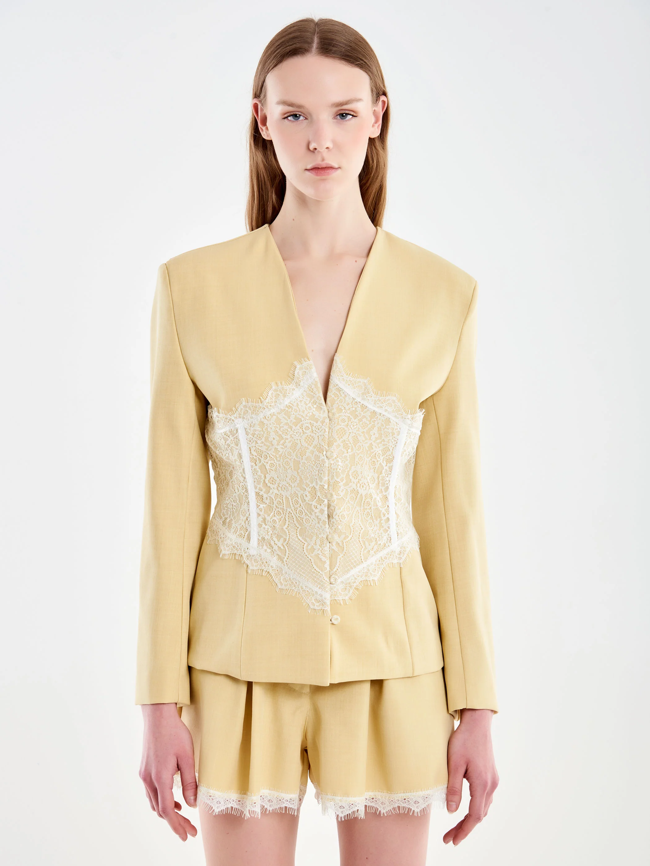 Blazer con Corpetto in Pizzo - Image 2