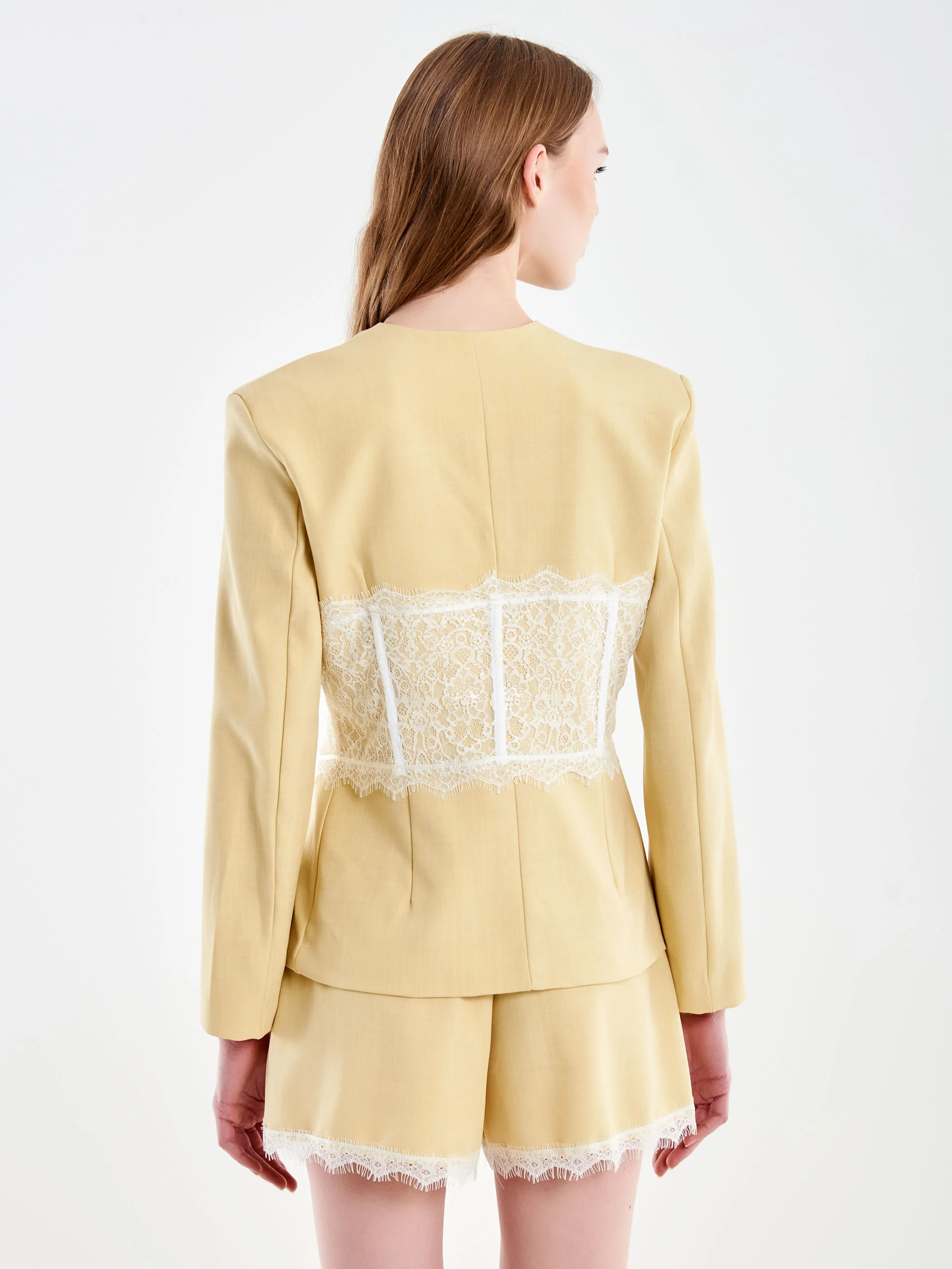 Blazer con Corpetto in Pizzo - Image 3