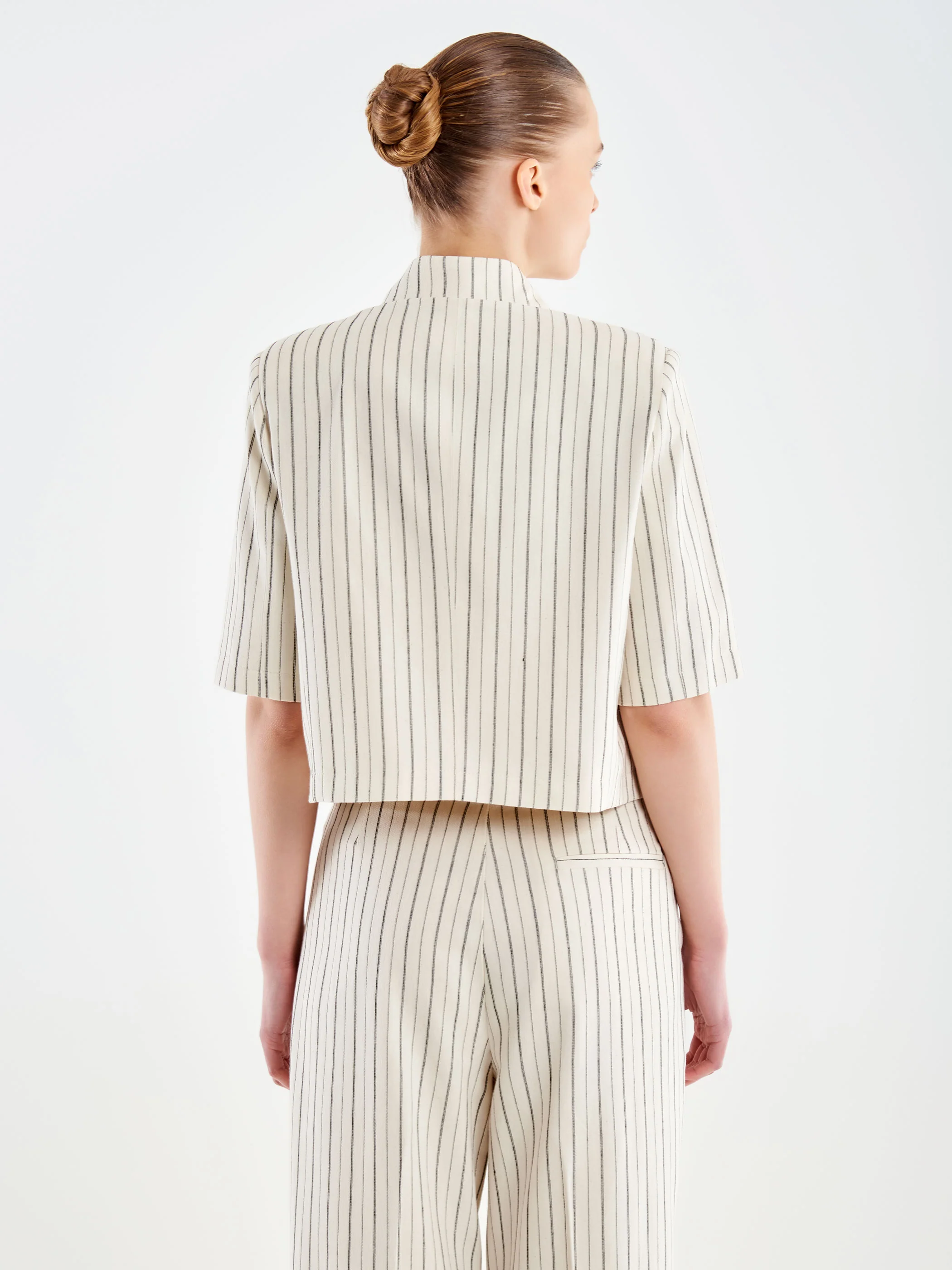 Blazer Maniche corte a Righe - Image 3