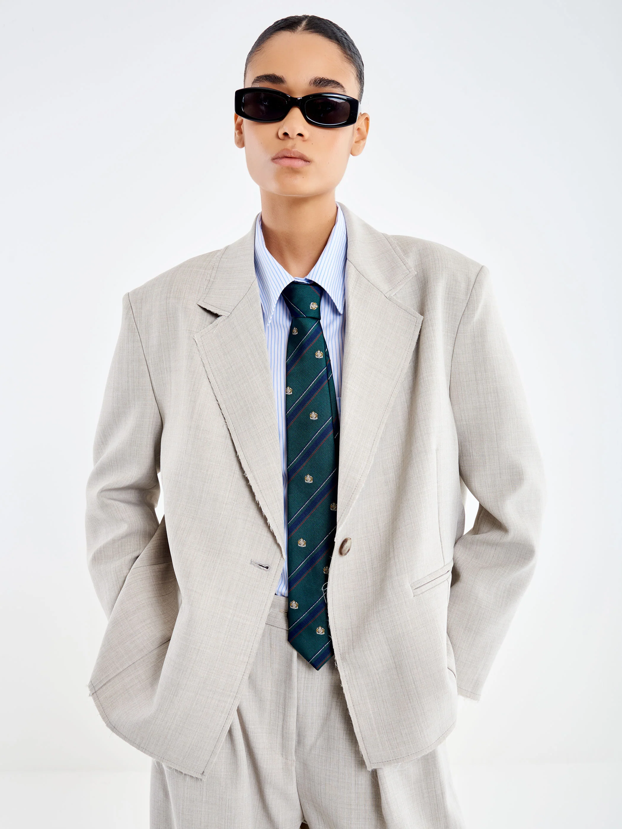 Blazer Monopetto Finiture Taglio Vivo