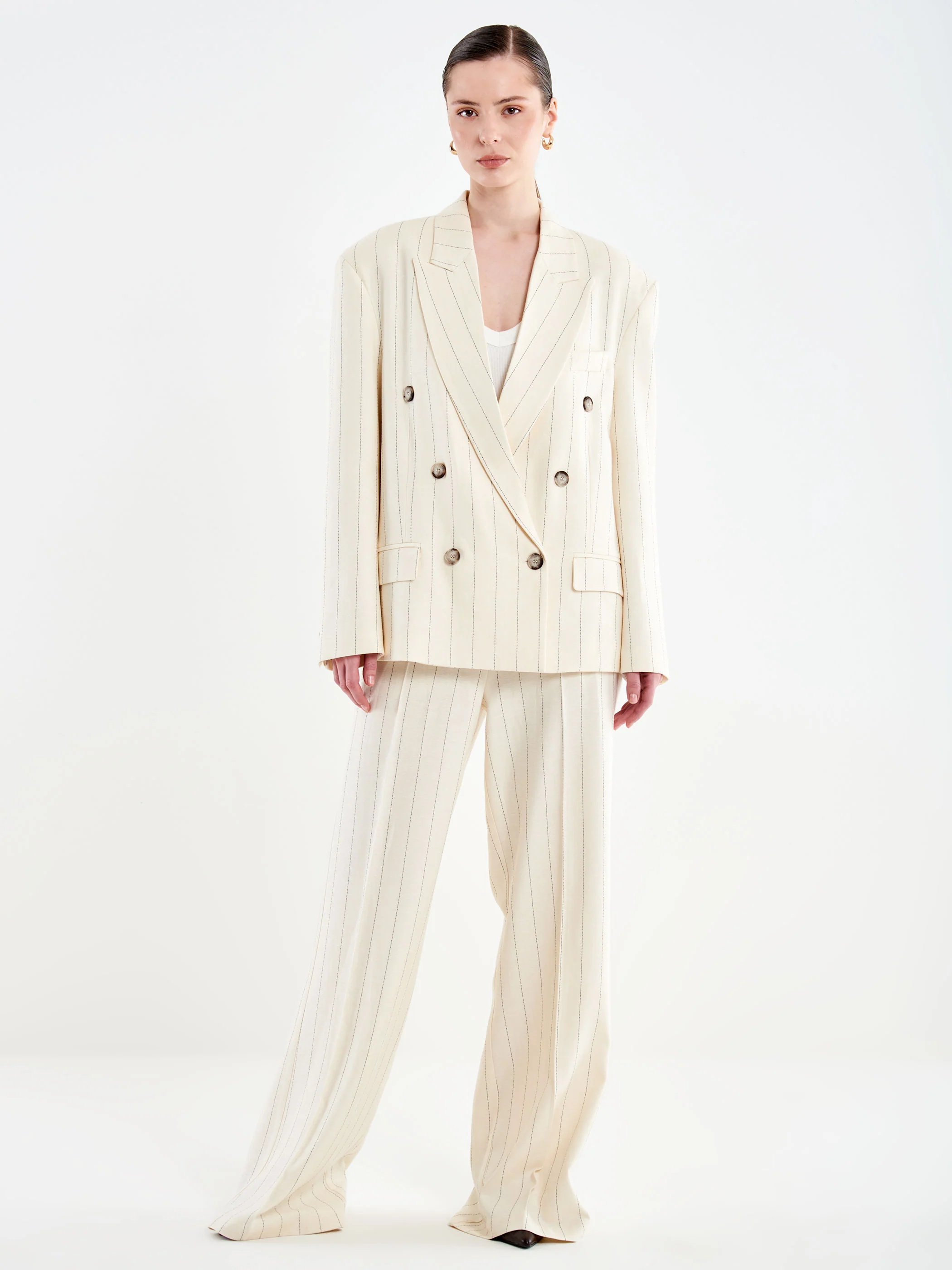 Blazer Over Gessato Doppiopetto