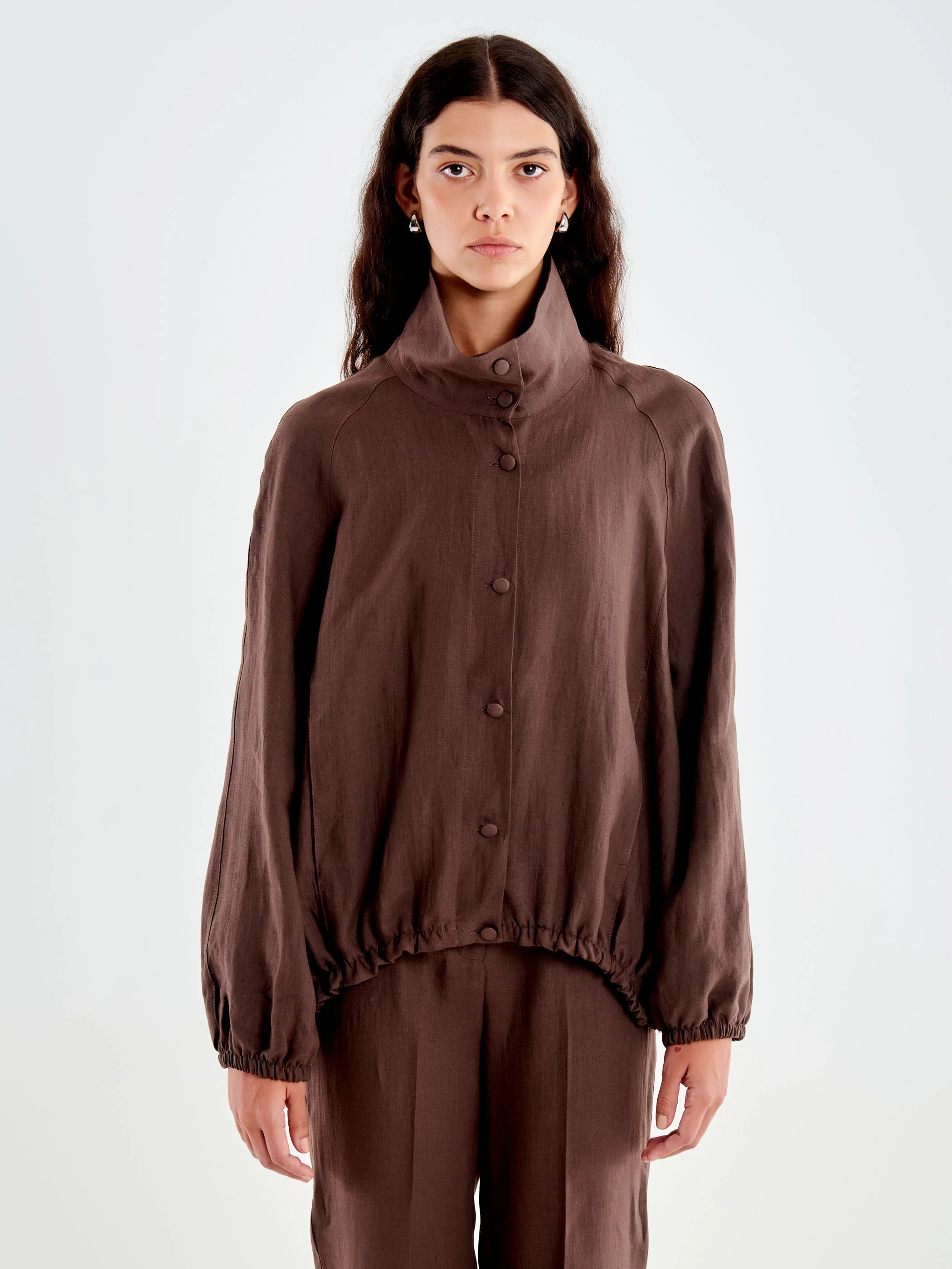 Camicia Bomber in Lino - Image 3