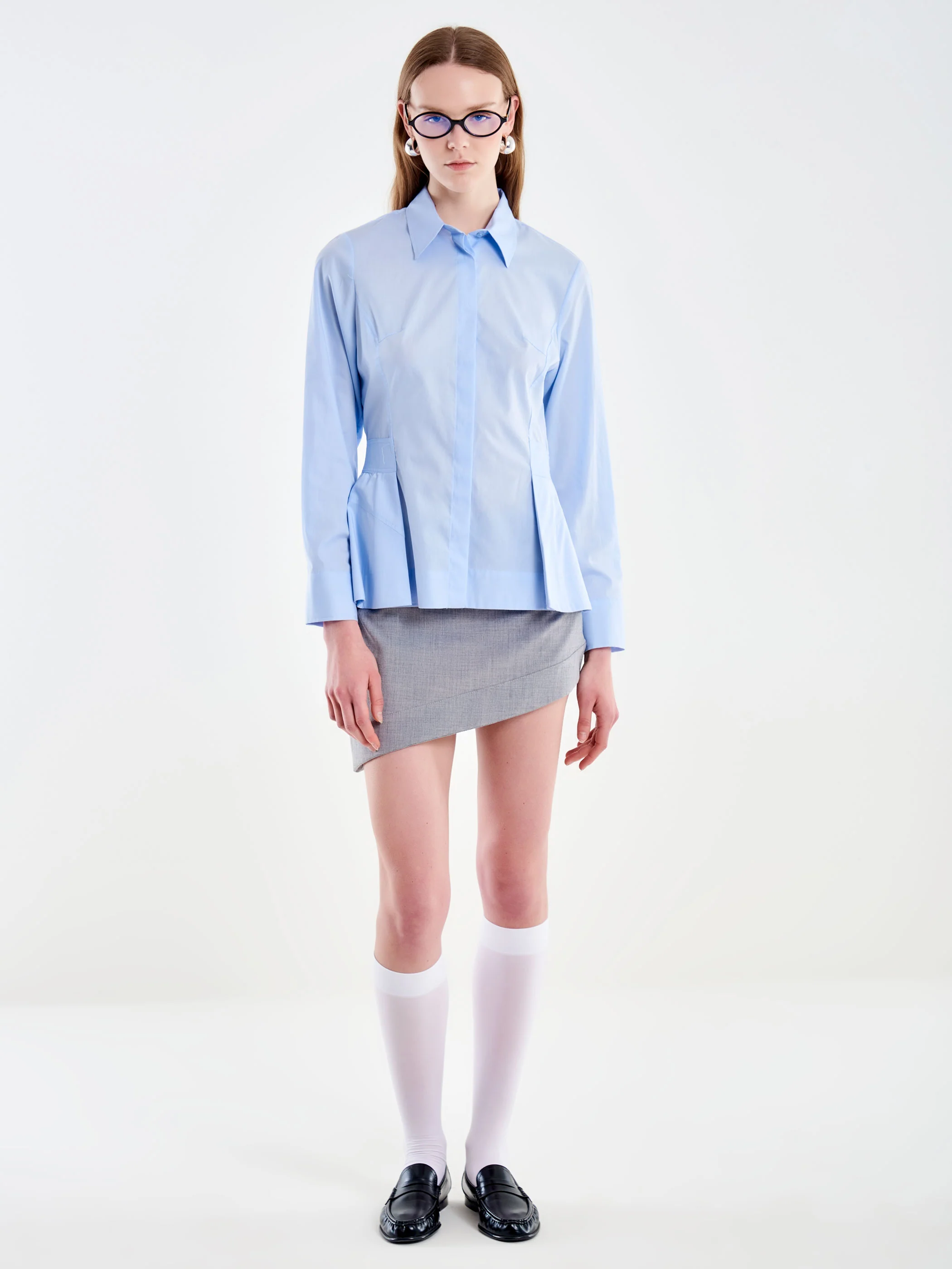 Camicia con Peplo Strutturato