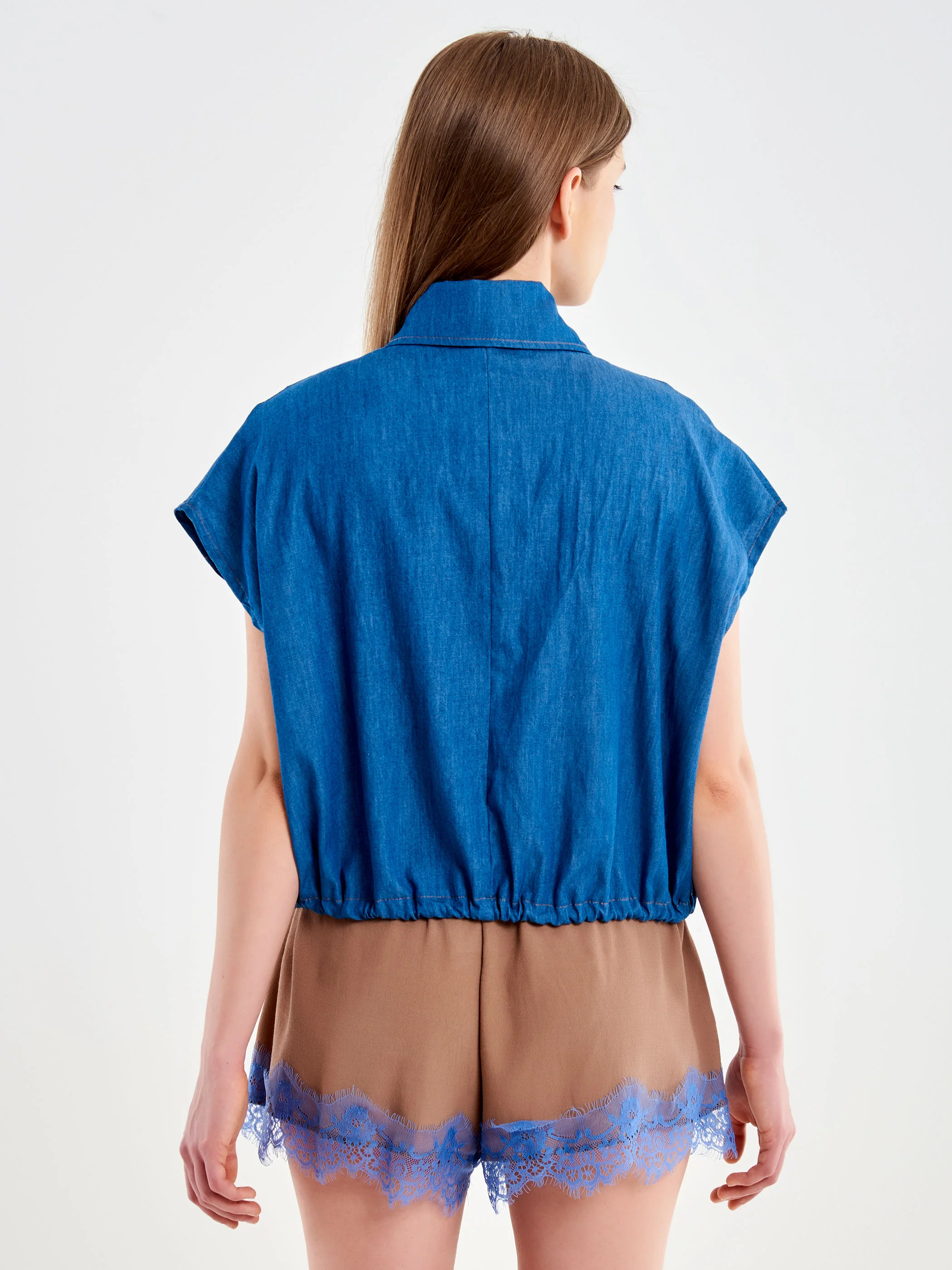 Camicia in Chambray Smanicata - Image 3
