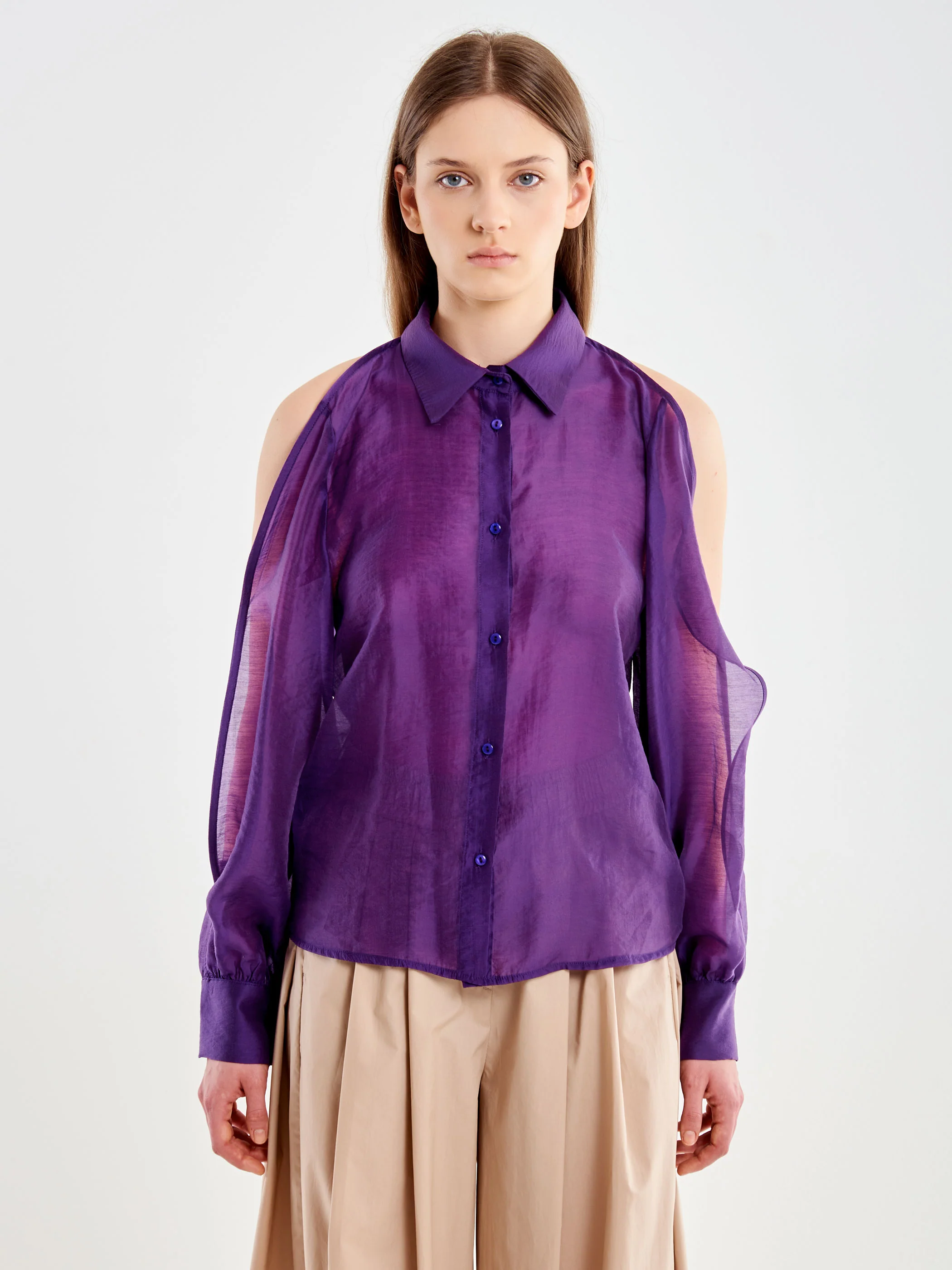 Camicia in Voile apertura Maniche - Image 2