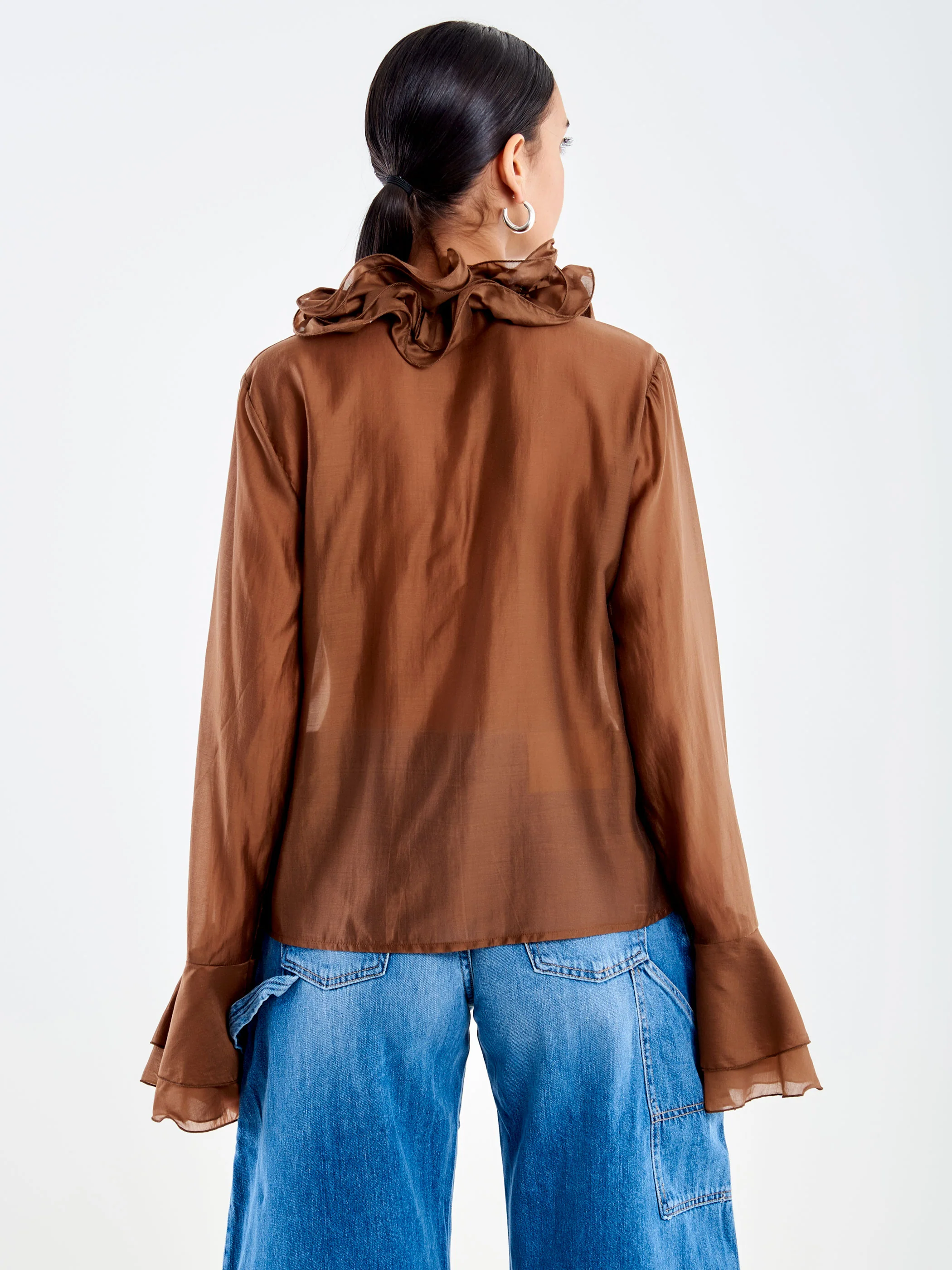 Camicia Tulle con Rouches - Image 3