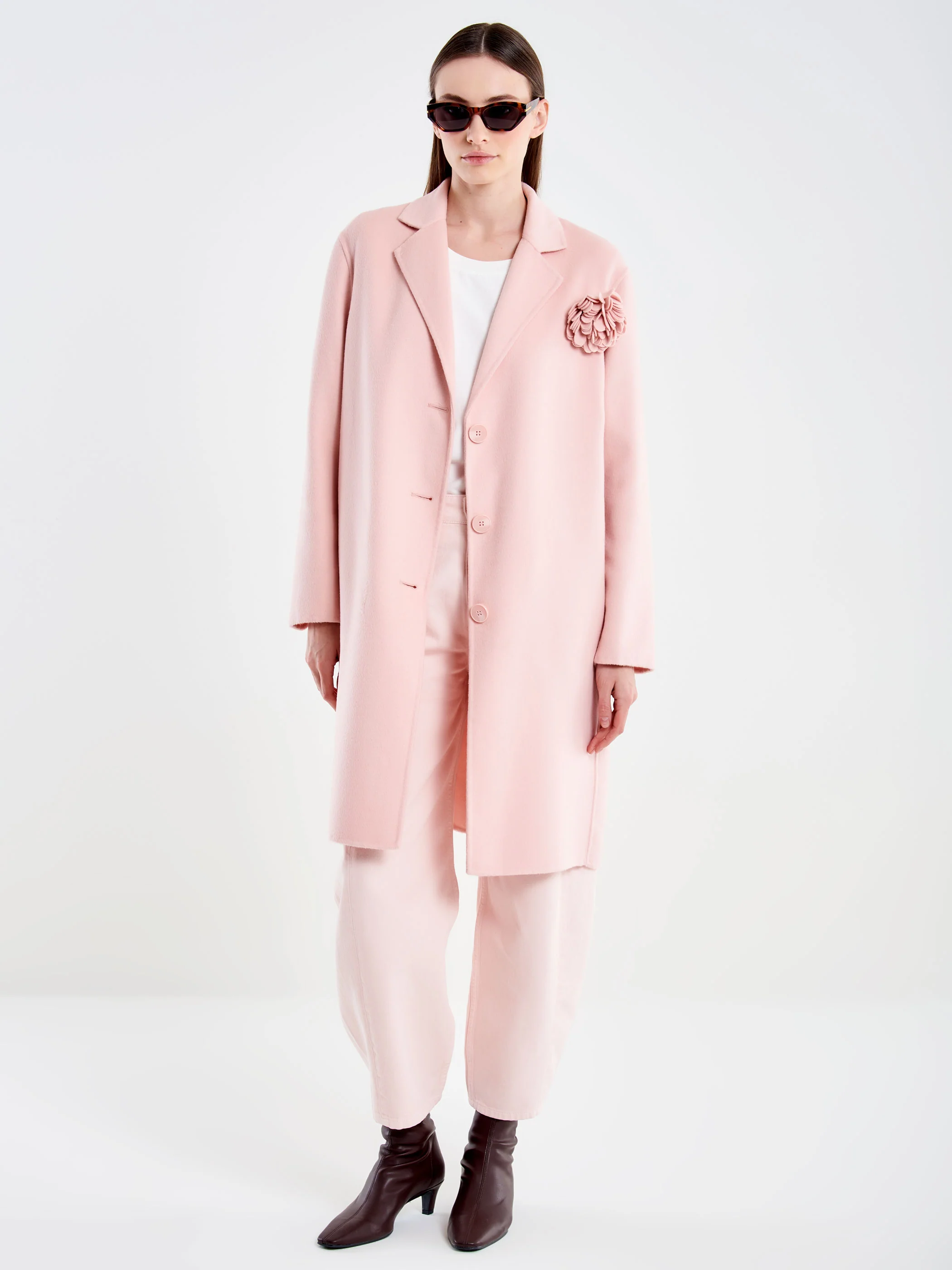 Cappotto Ovetto Rosa con Fiore