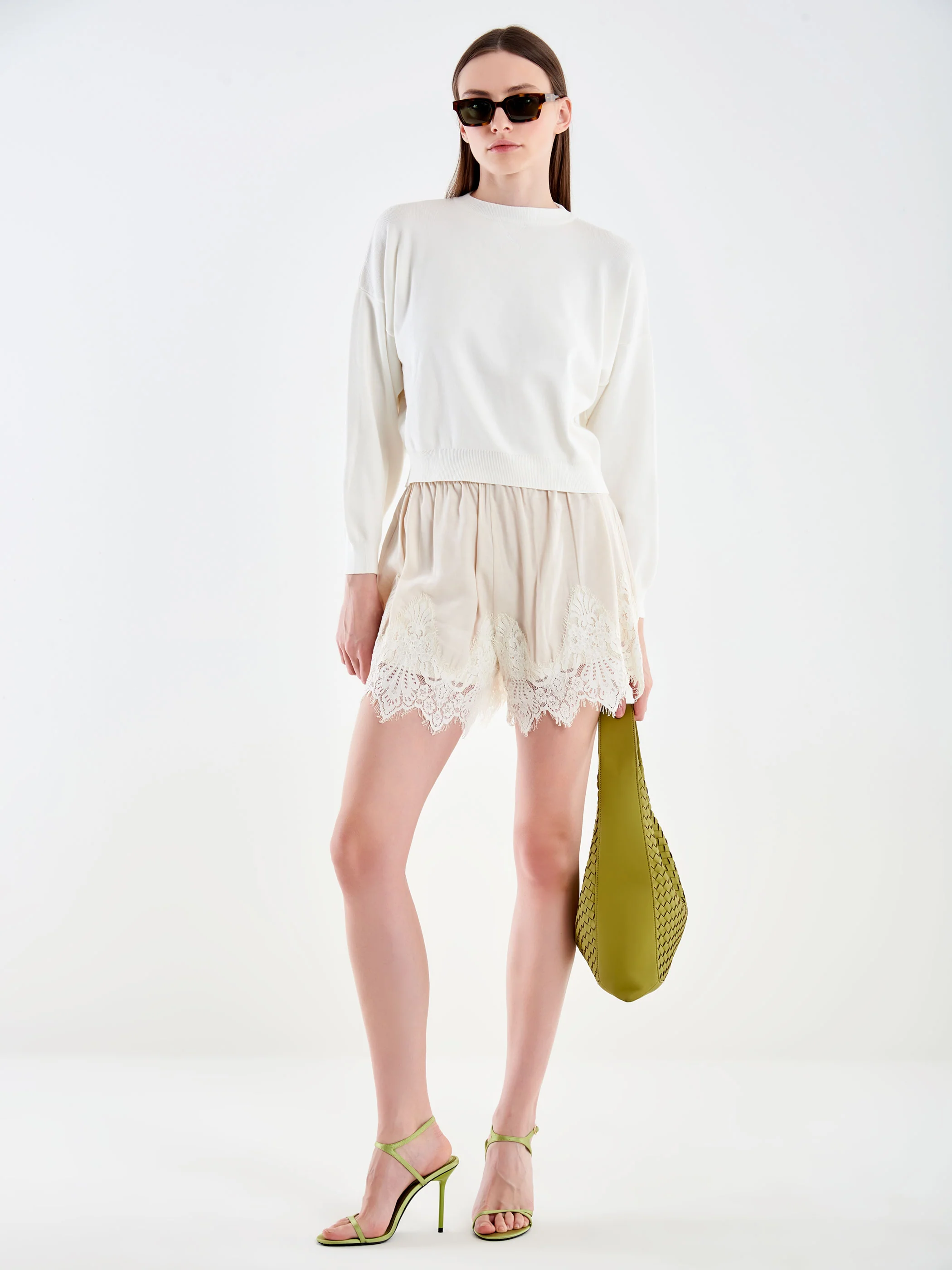 Felpa Crop in Maglia