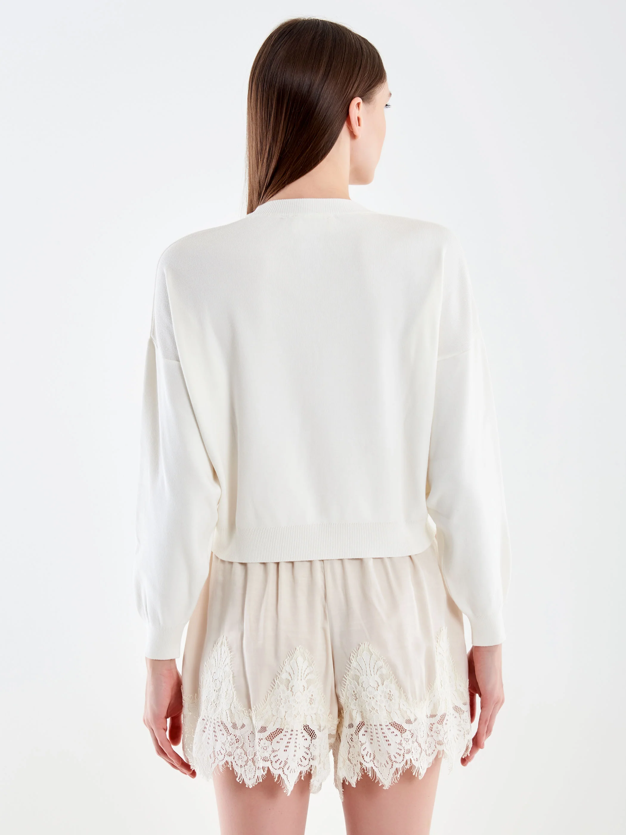 Felpa Crop in Maglia - Image 3