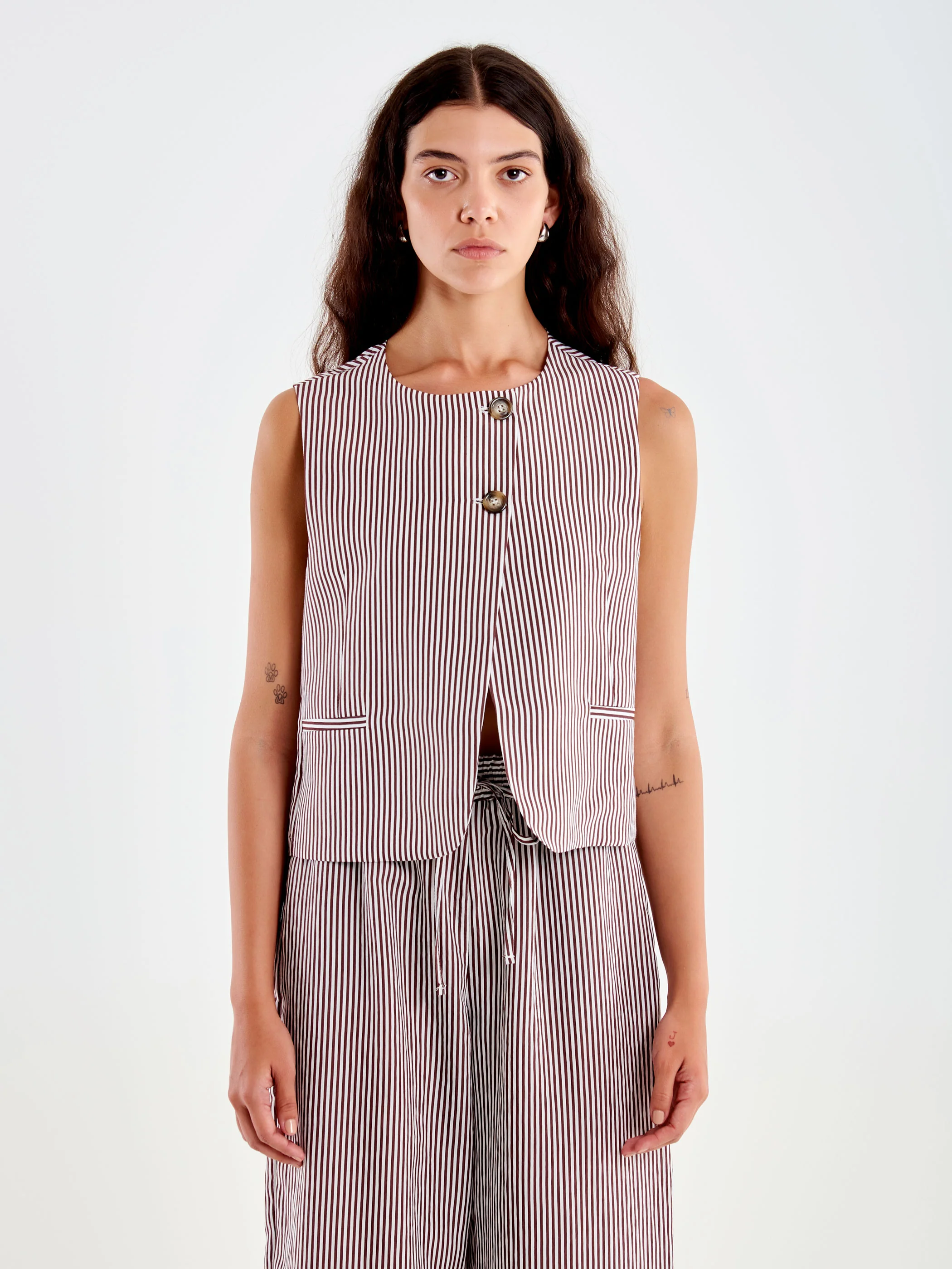 Gilet Cropped a Righe - Image 2