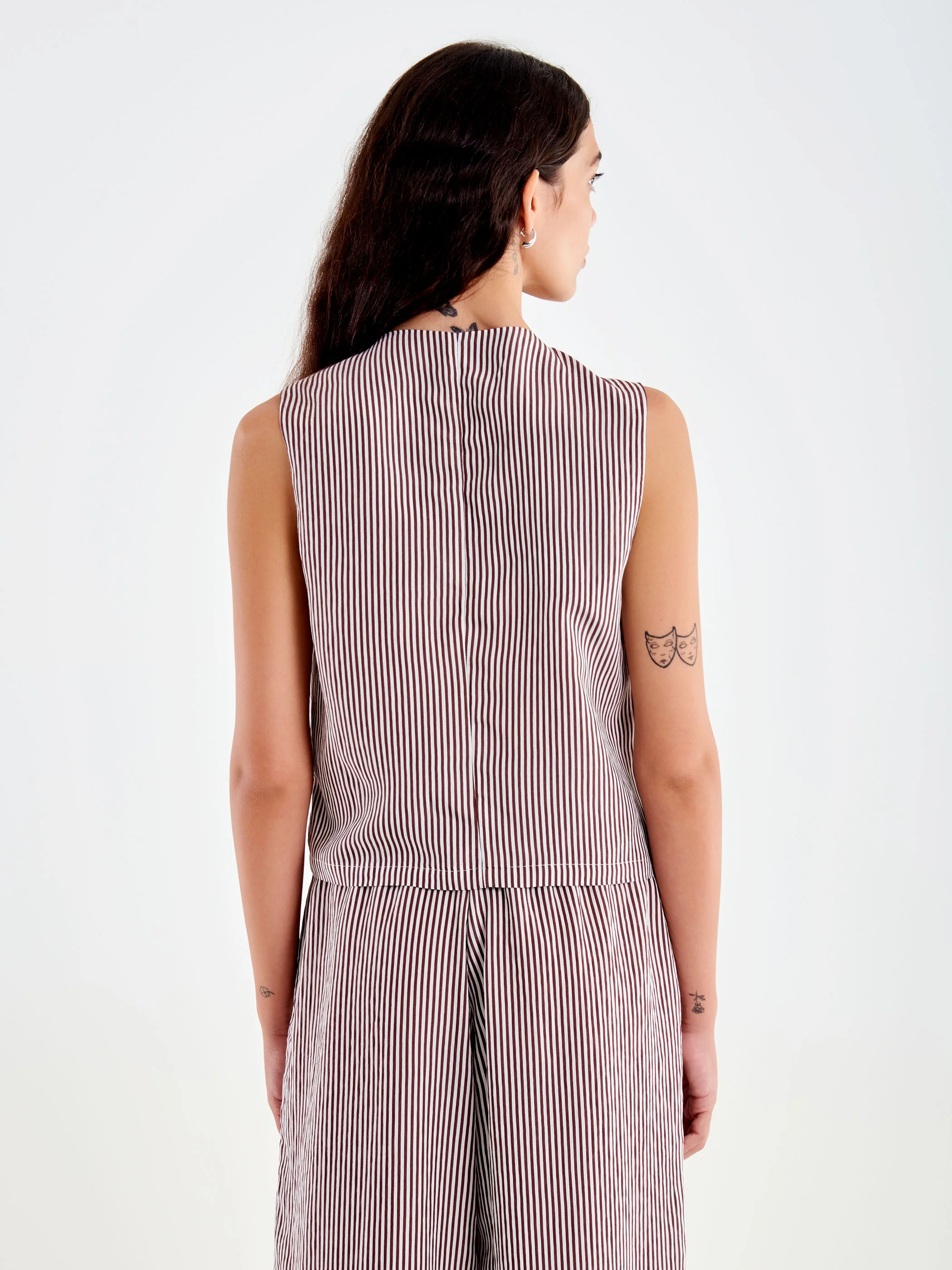 Gilet Cropped a Righe - Image 3