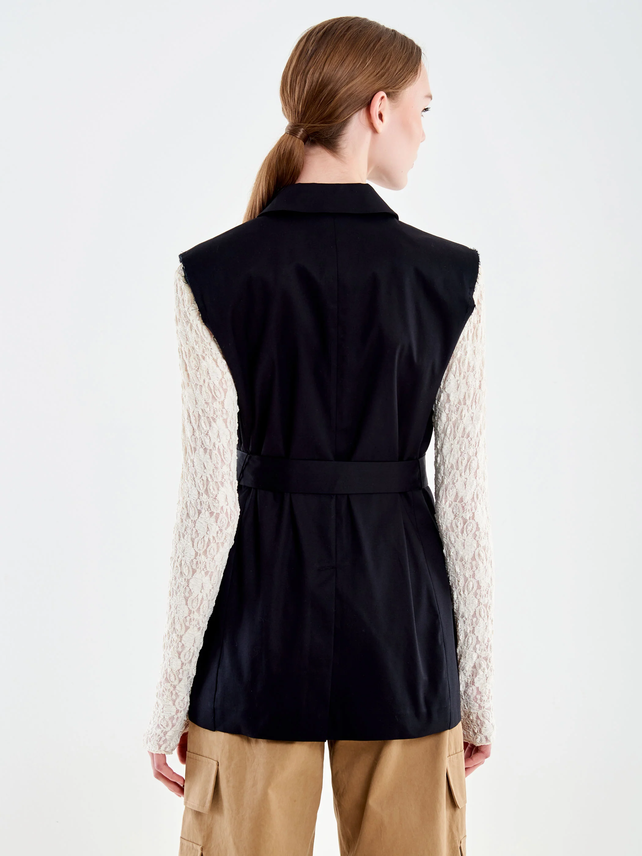 Gilet Doppiopetto con Cintura - Image 3