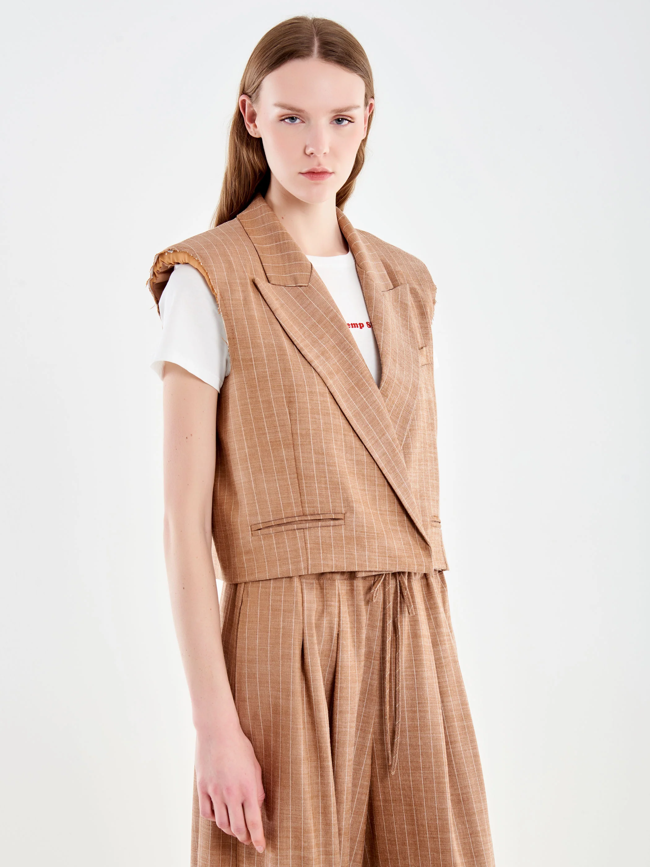 Gilet Gessato Spalle Over