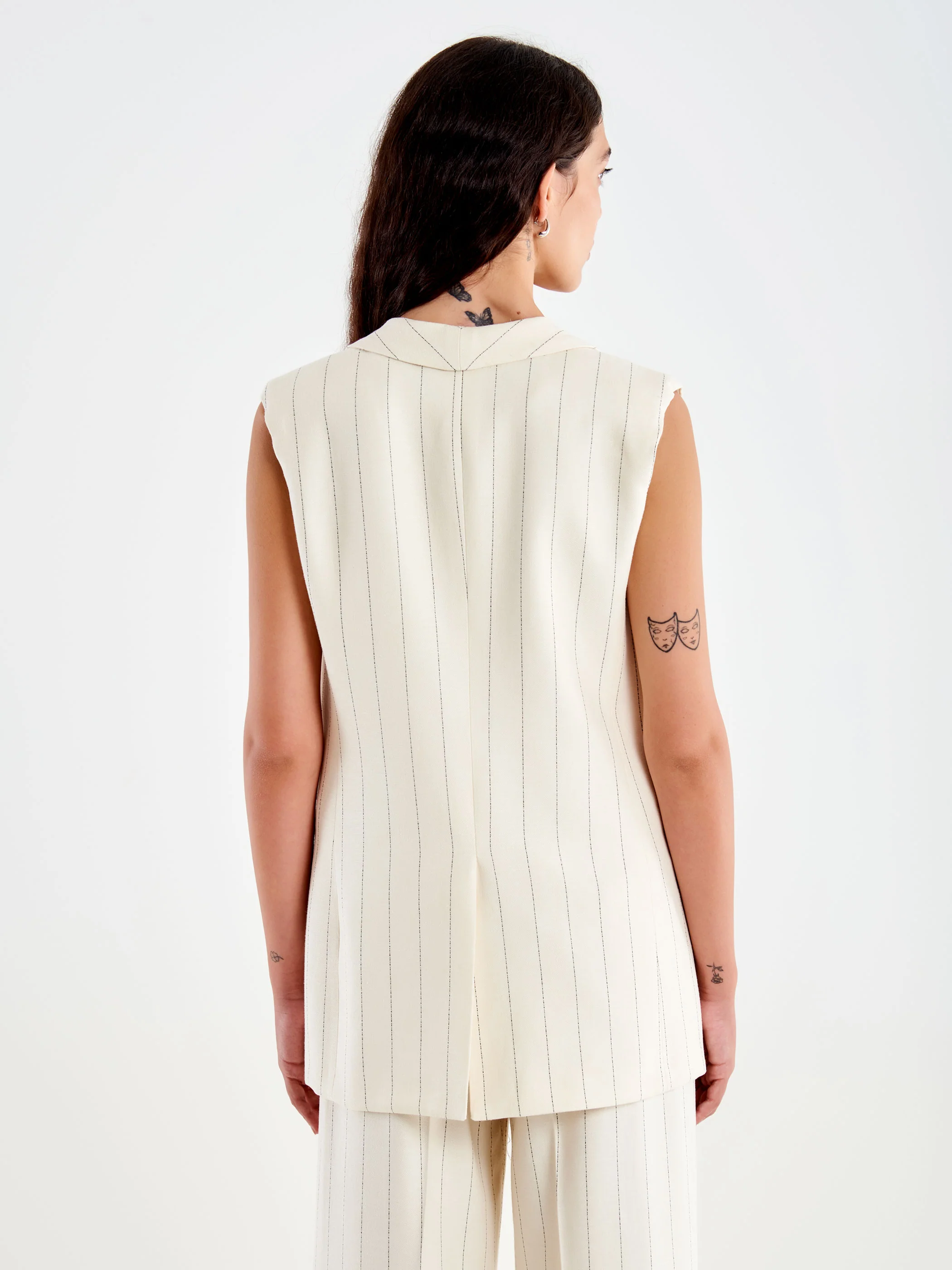 Gilet Gessato Viscosa Lino - Image 2