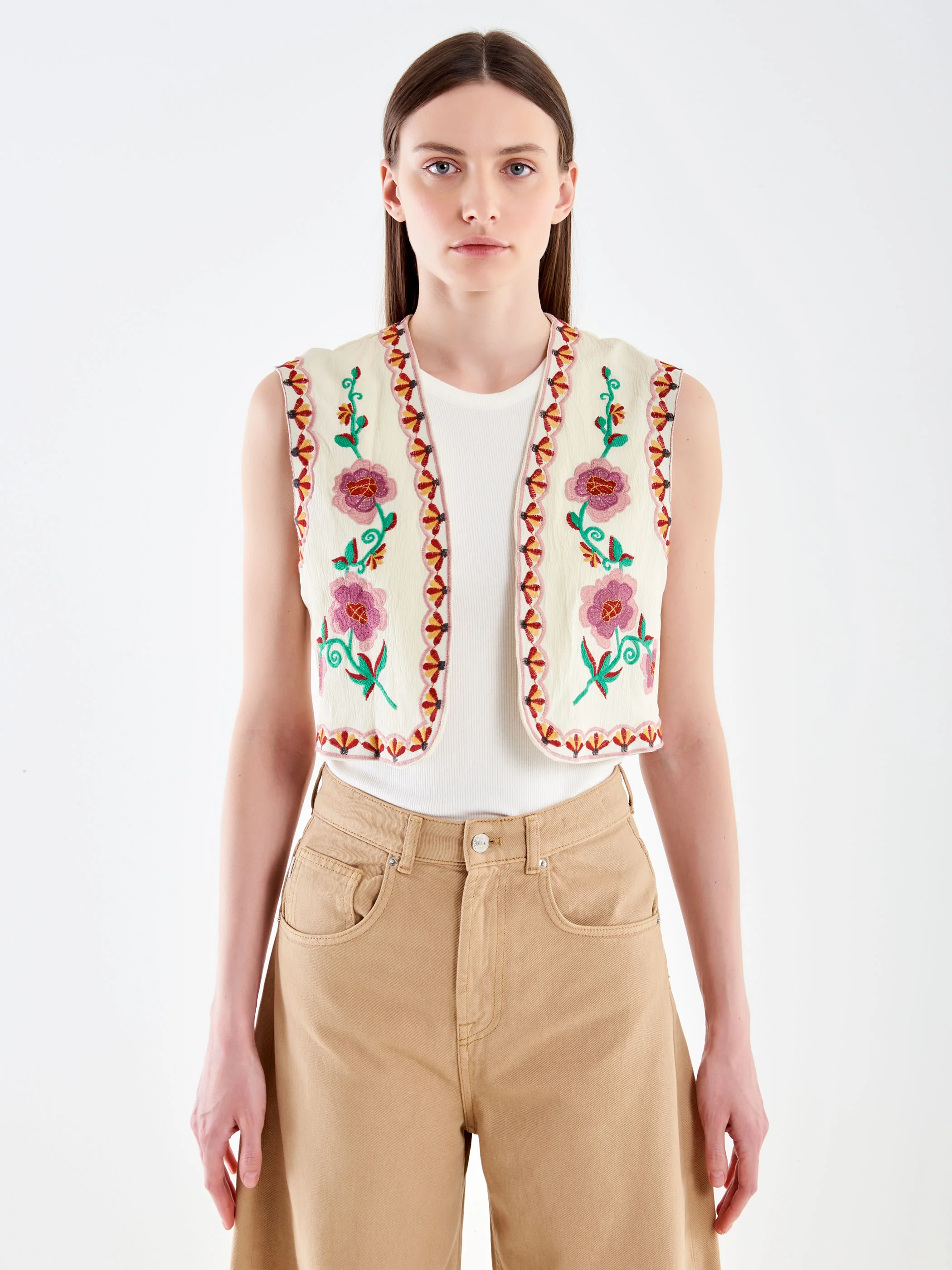 Gilet Ricamato in Fantasia Etnica - Image 2
