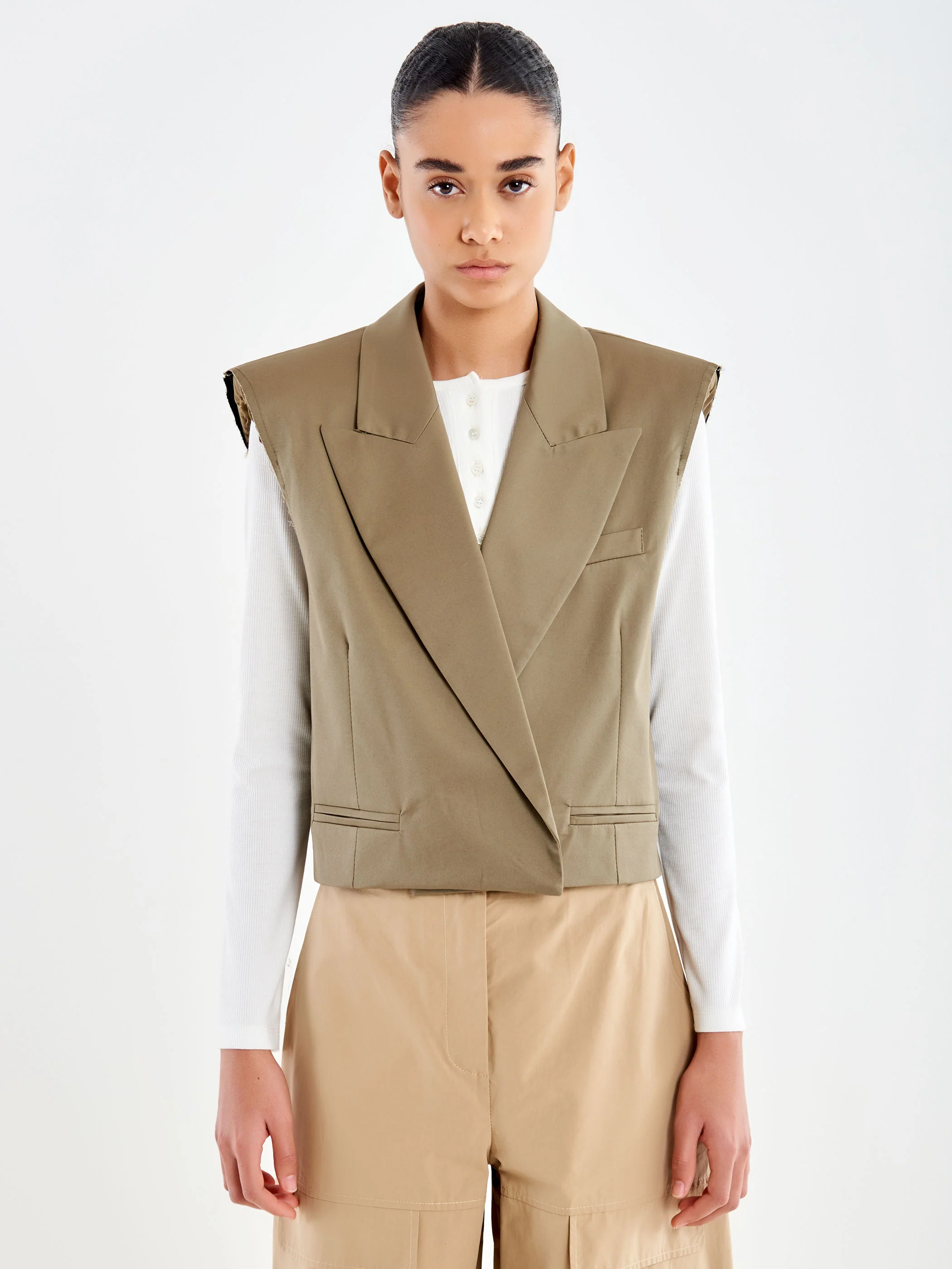 Gilet Spalle Over Cropped - Image 2