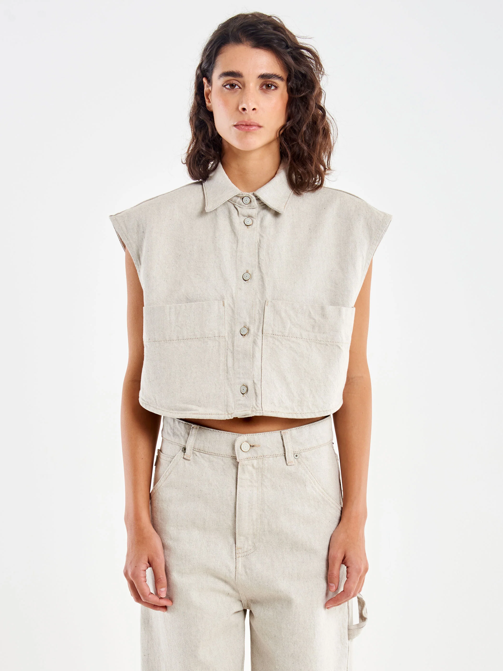 Gilet Smanicato in Denim - Image 3