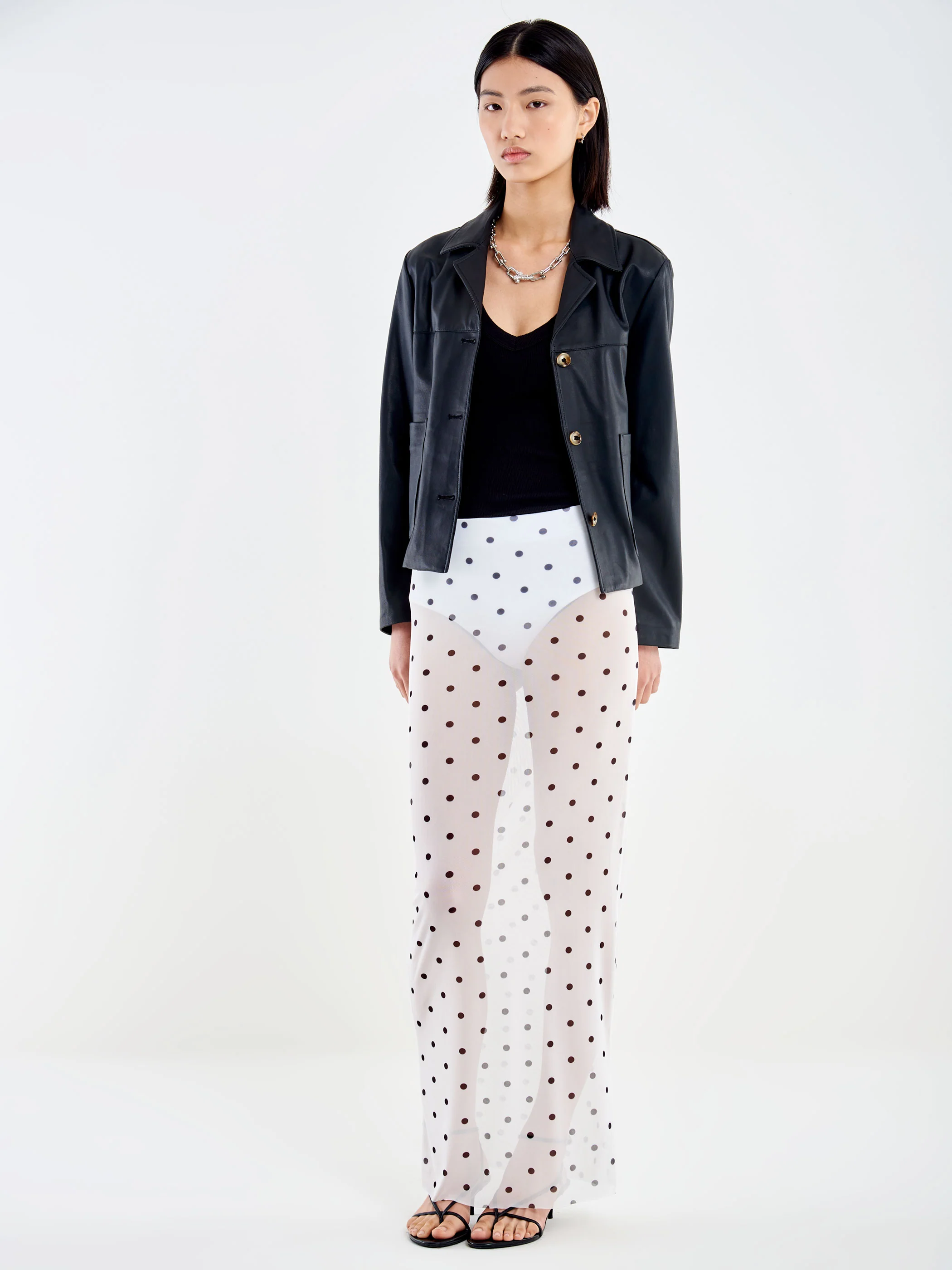 Gonna in Tulle Stretch a Pois