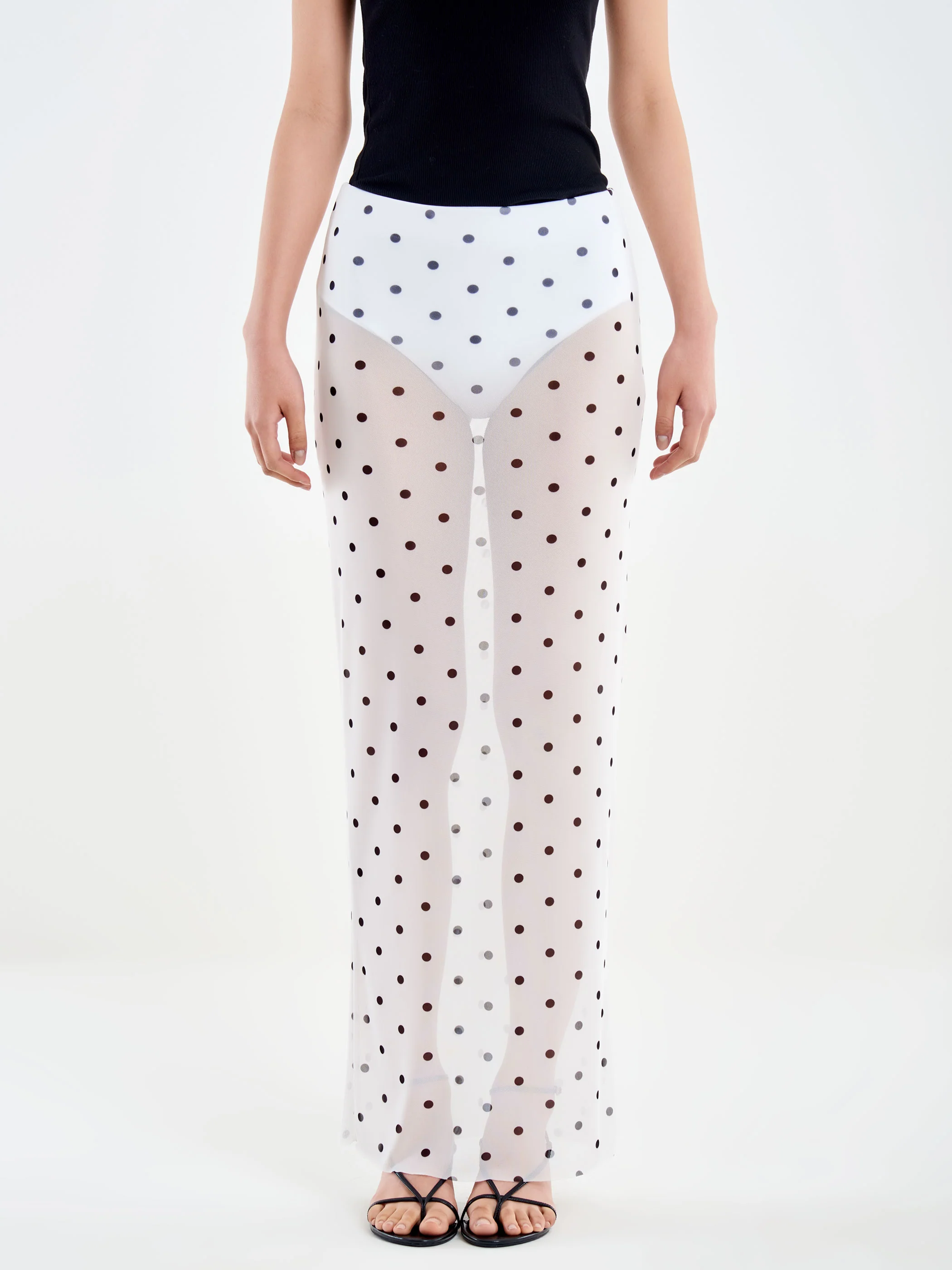 Gonna in Tulle Stretch a Pois - Image 2