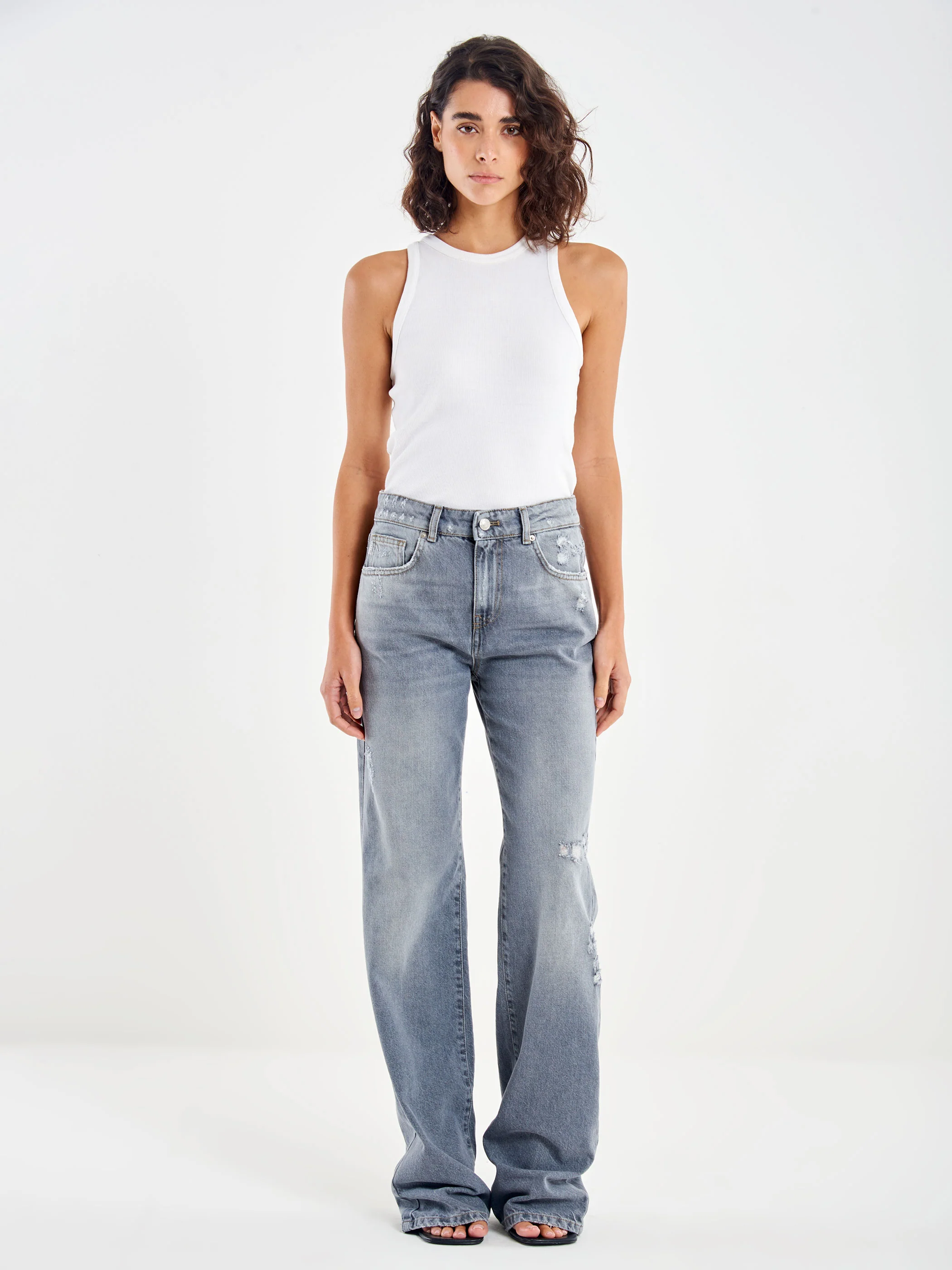 Jeans Dalia Regular con Rotture