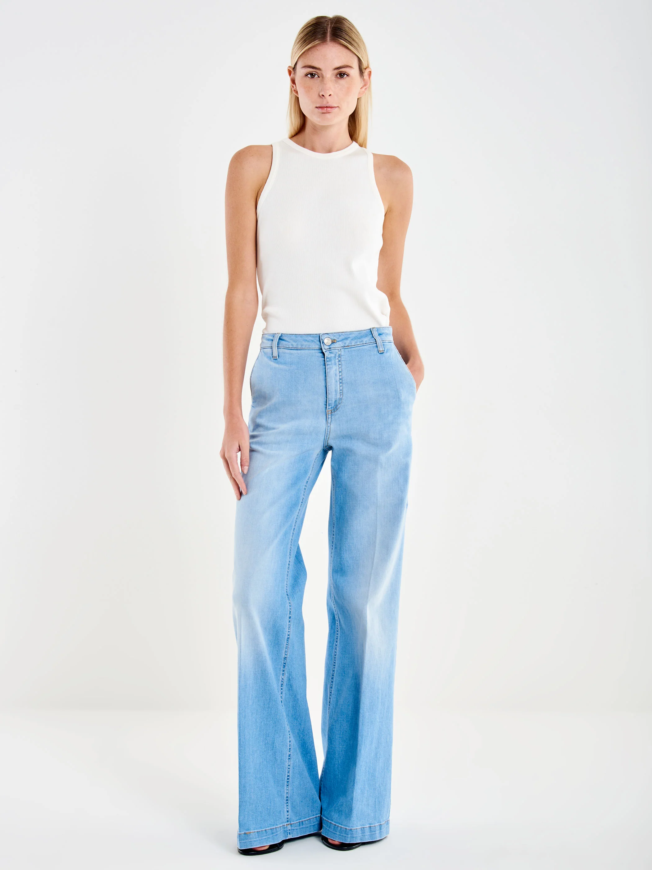 Jeans Elena Wide Leg Chiaro