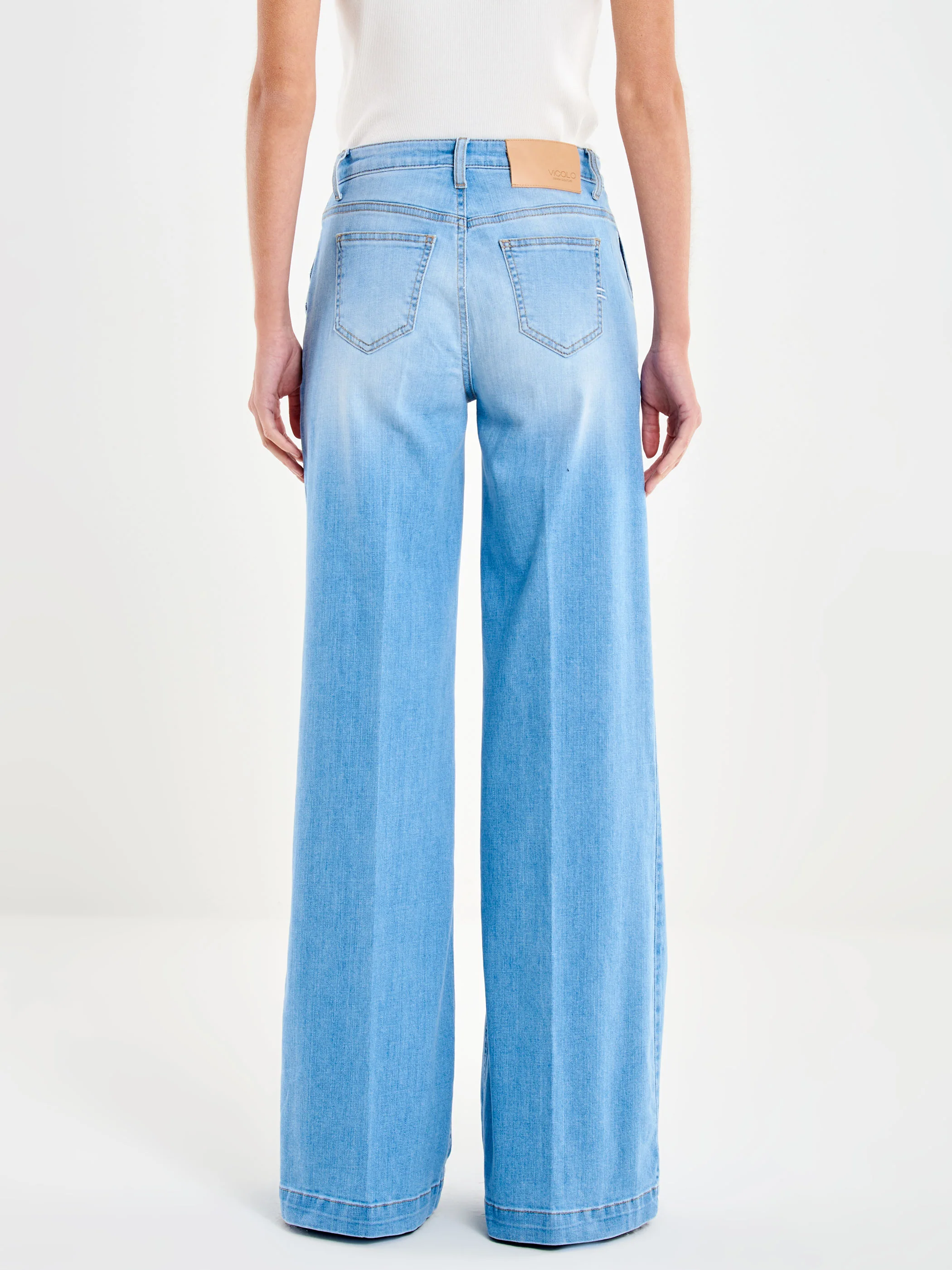 Jeans Elena Wide Leg Chiaro - Image 3