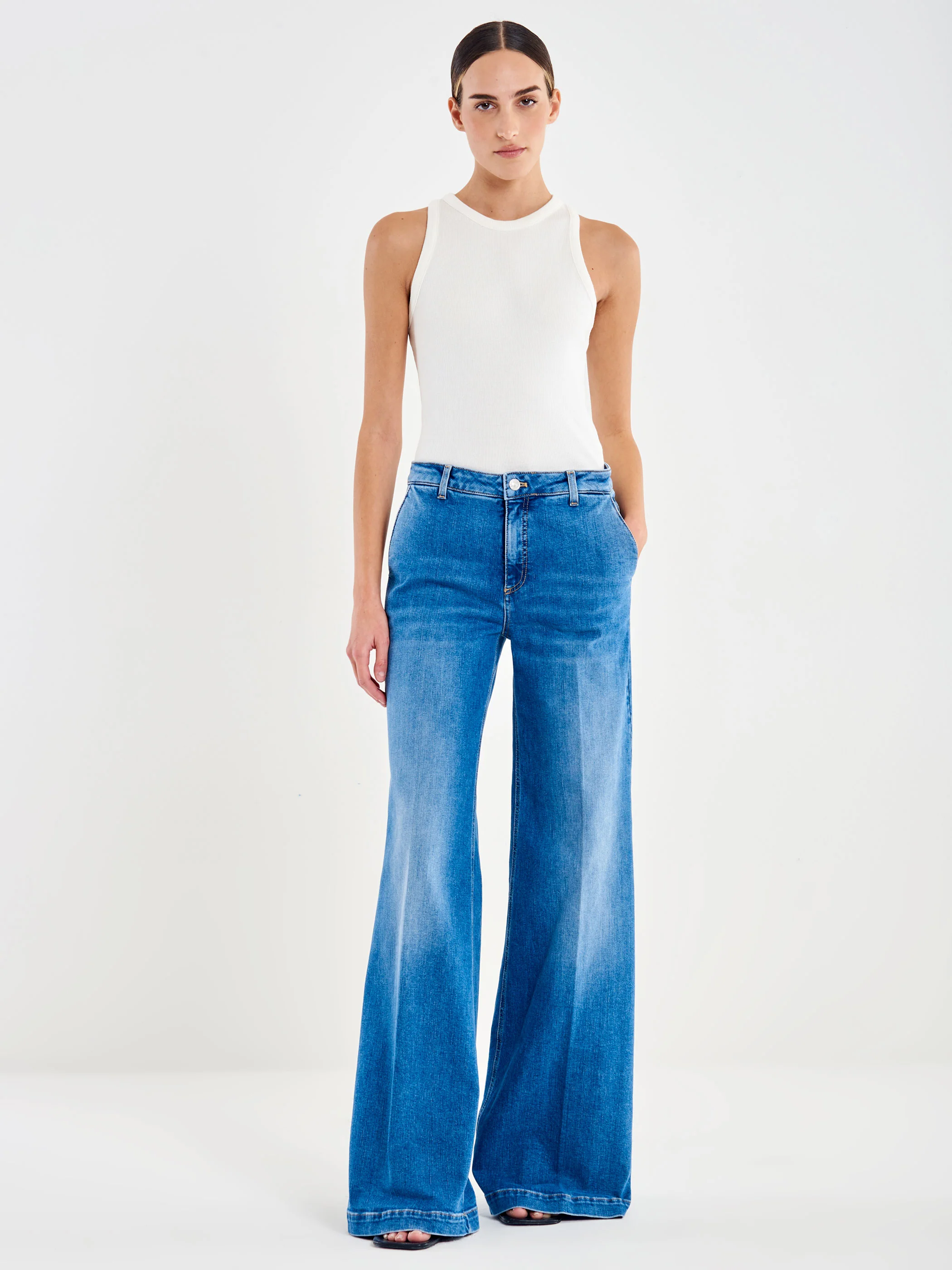 Jeans Elena Wide Leg Blu