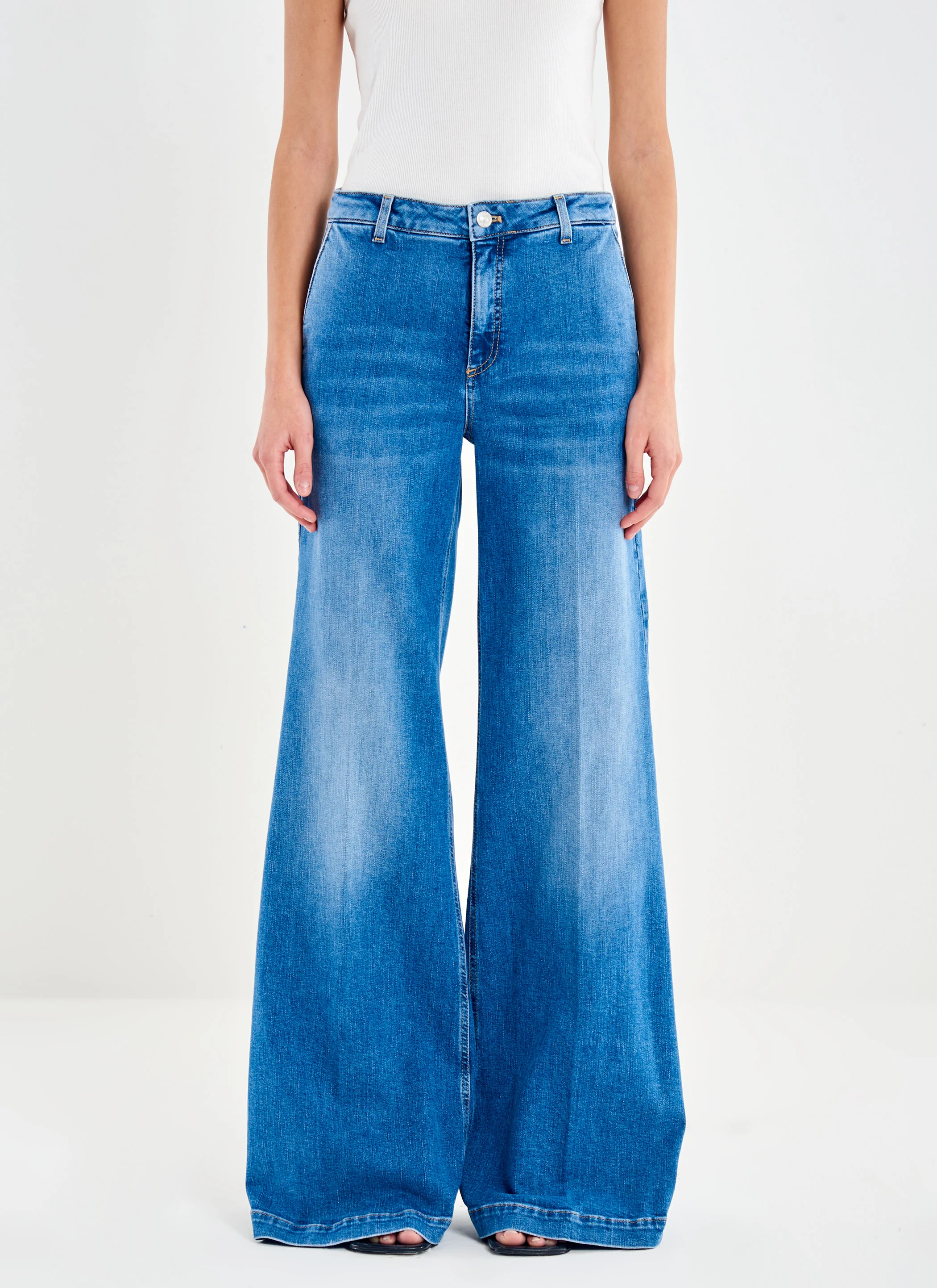 Jeans Elena Wide Leg Blu - Image 2