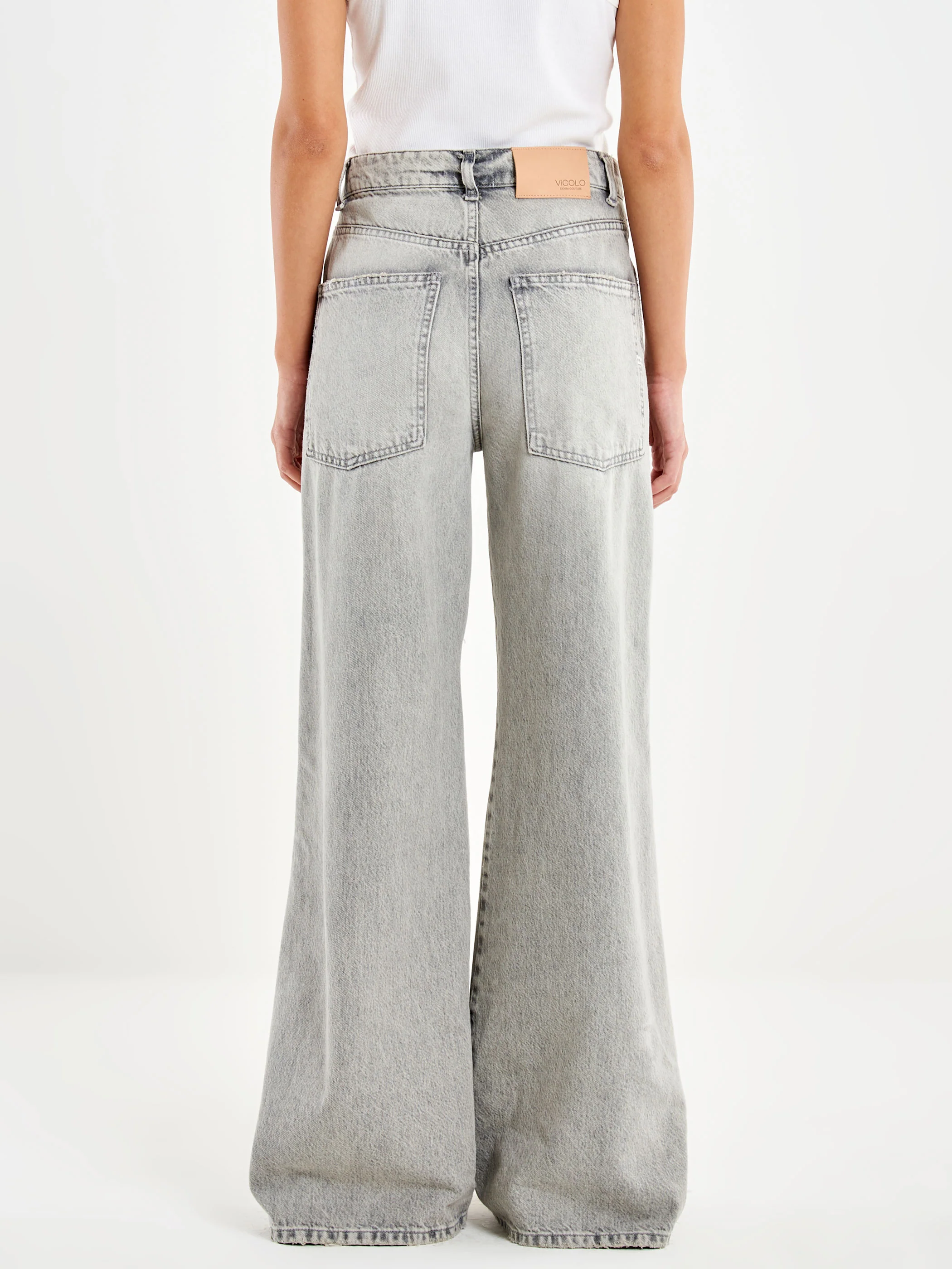 Jeans Kia Wide Leg Grigio - Image 3