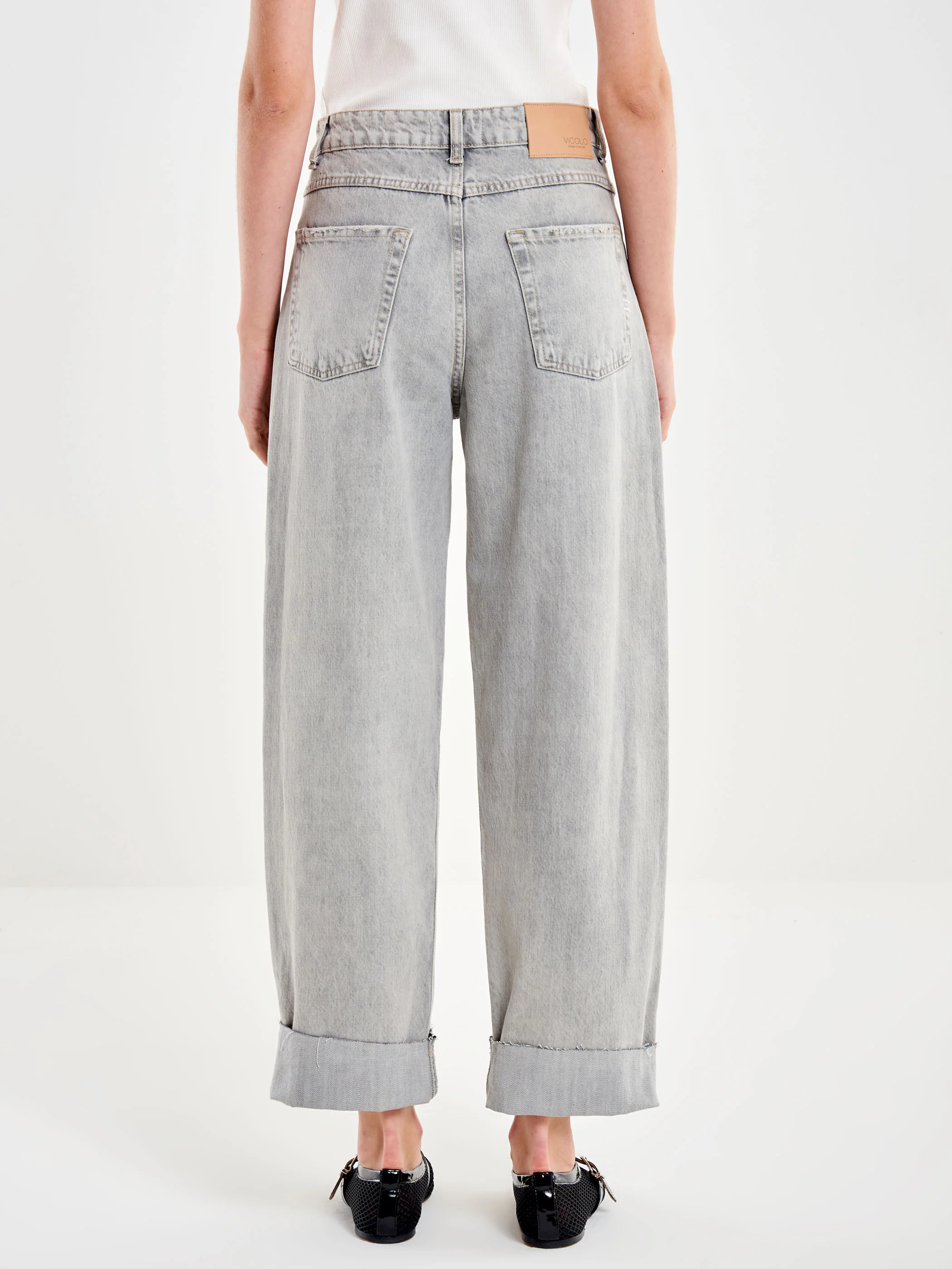 Jeans Phoebe a Ovetto Grigio - Image 3