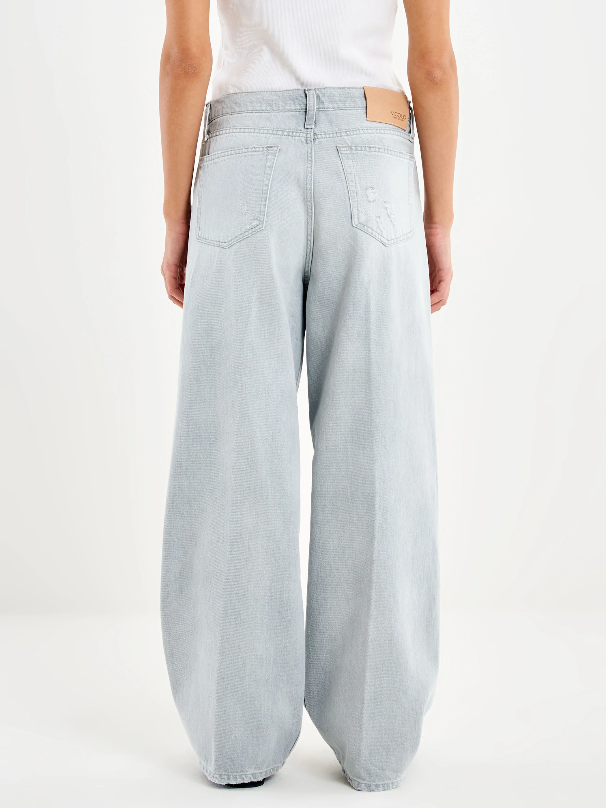 Jeans Xenobia Grigio Wide Leg - Image 3