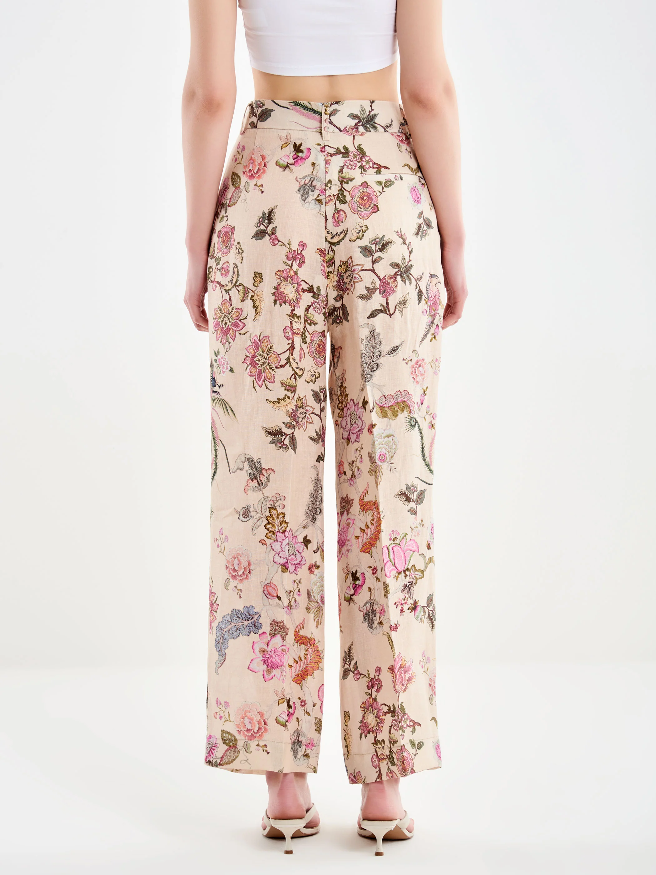 Pantalone a Fiori in Lino - Image 3