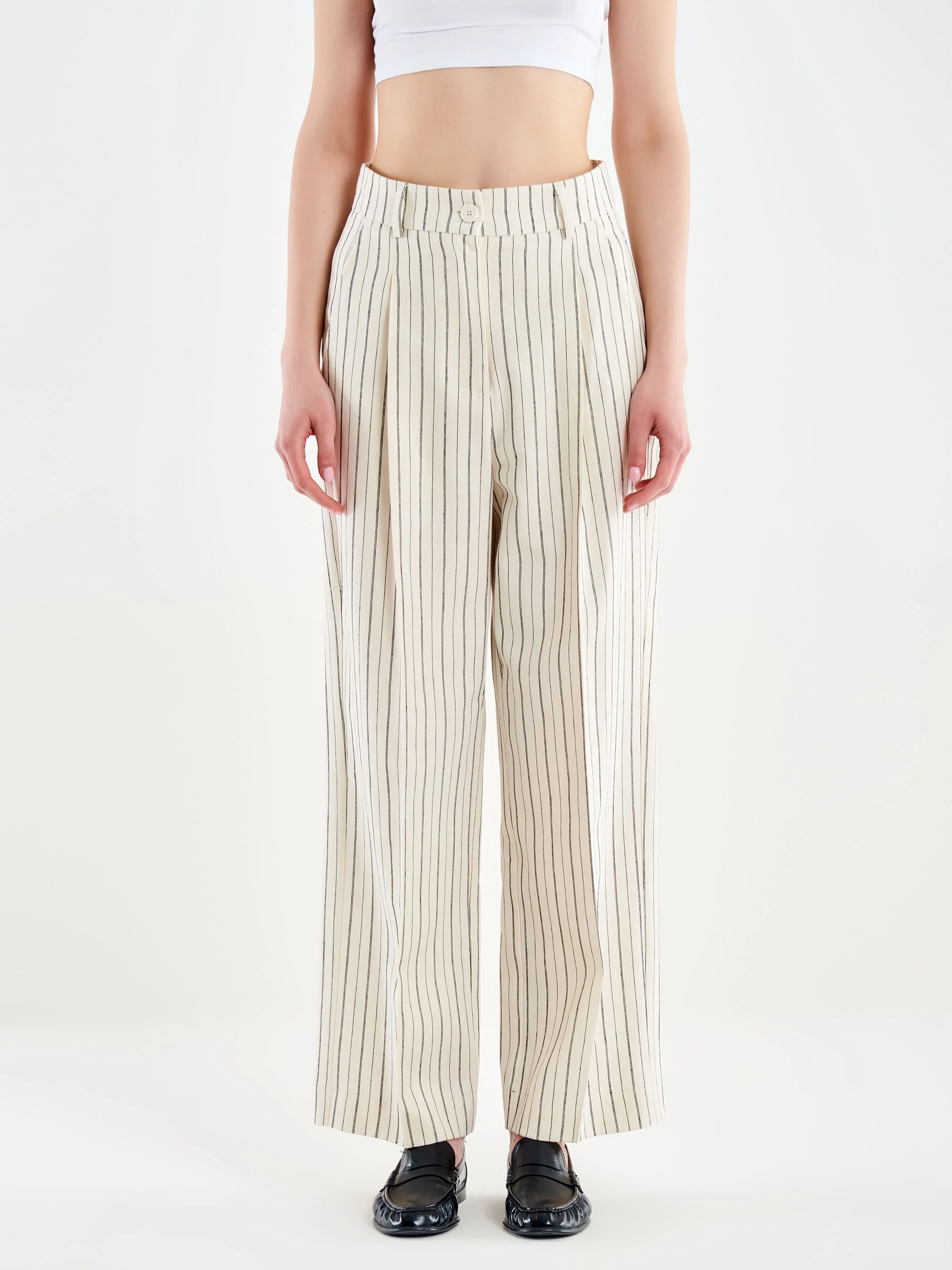 Pantalone a Righe Misto Viscosa - Image 2