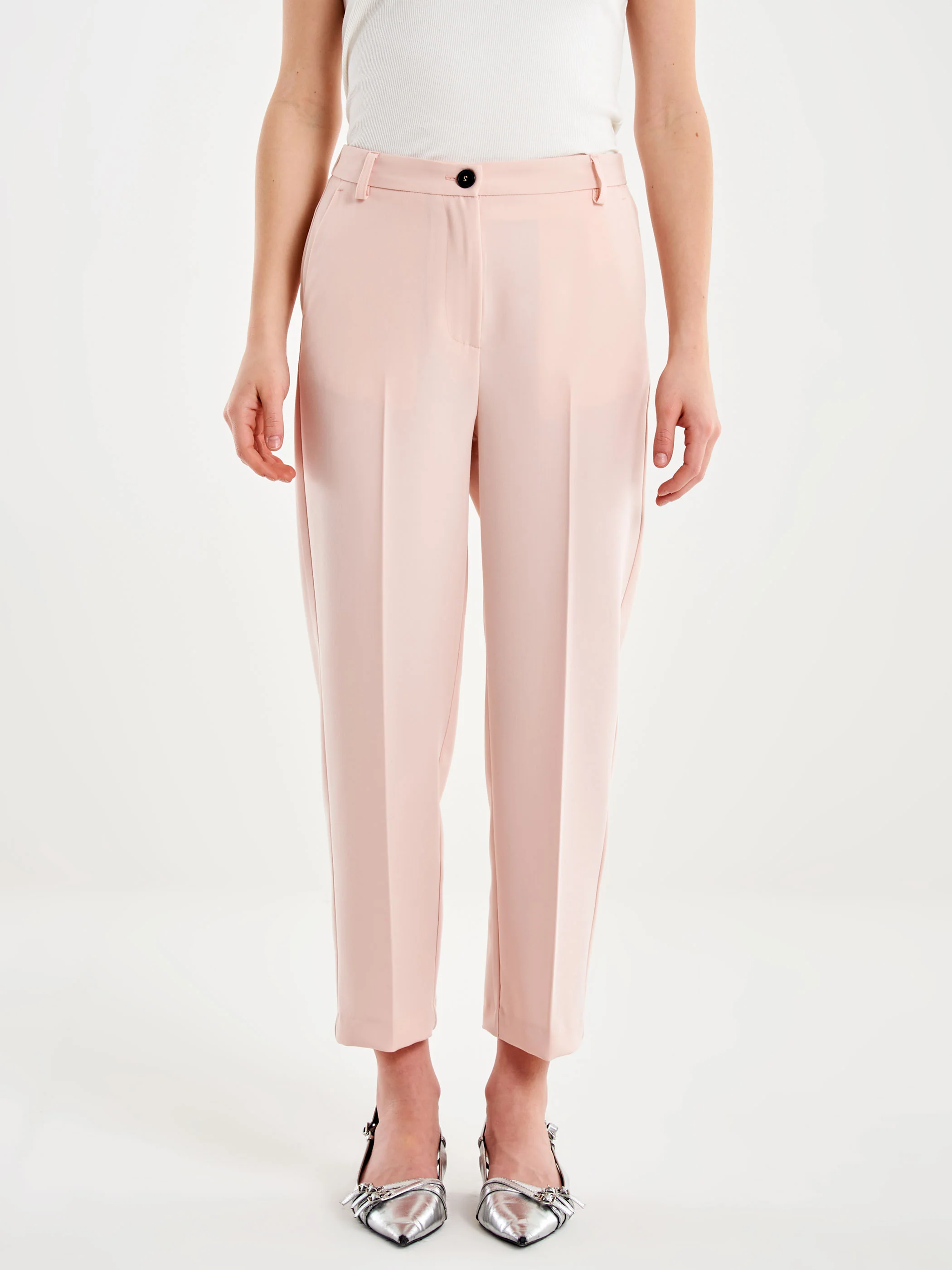 Pantalone a Sigaretta Elastico in Vita - Image 2