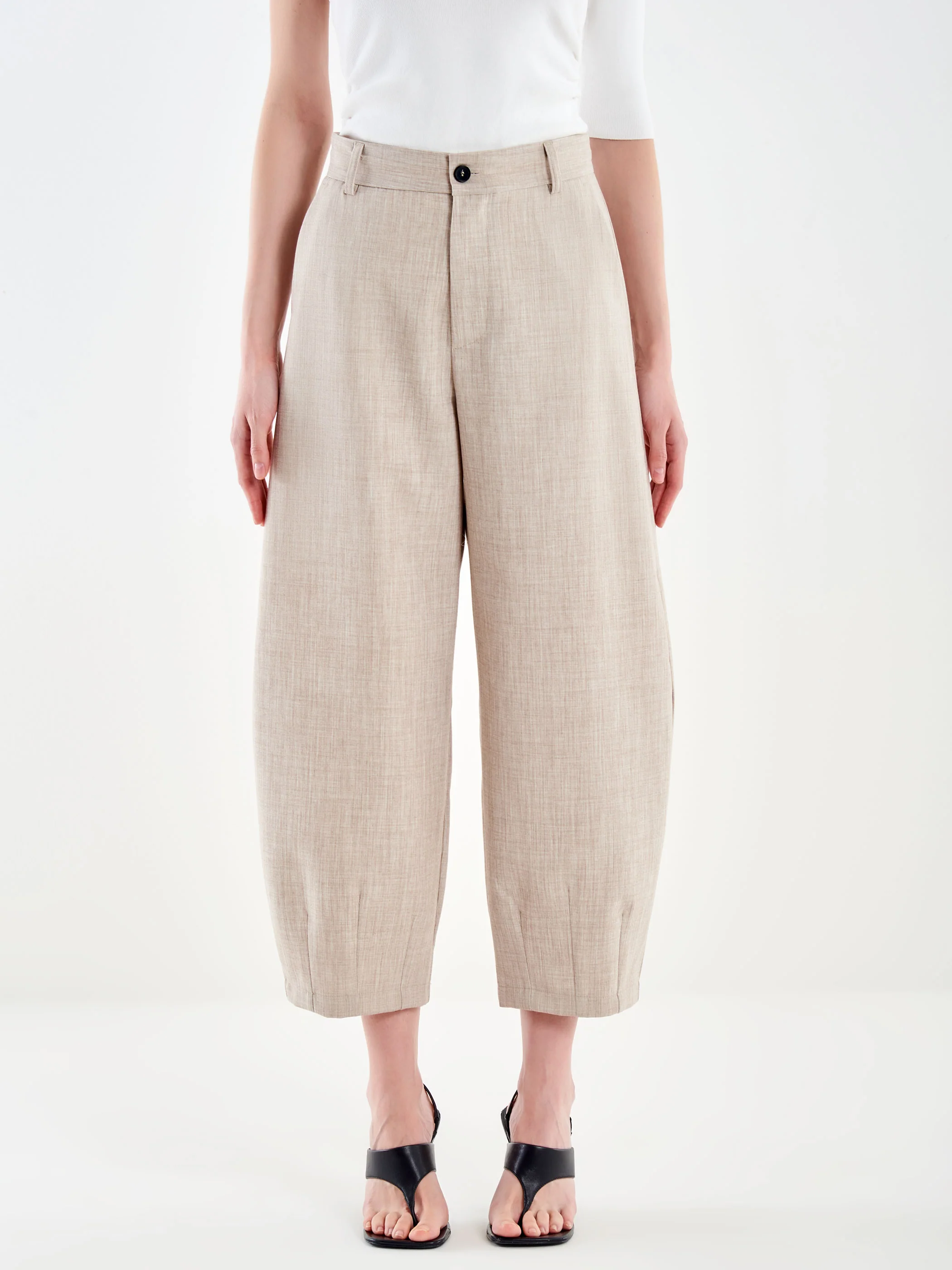 Pantalone Barrel Pieghe sul Fondo - Image 2