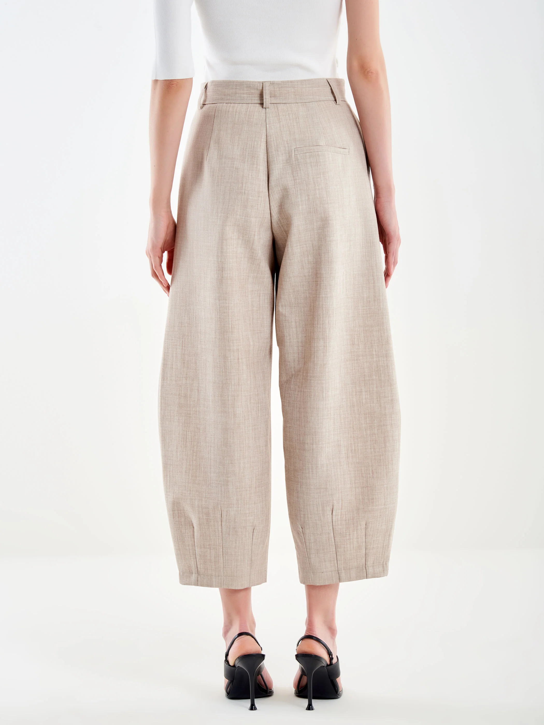 Pantalone Barrel Pieghe sul Fondo - Image 3