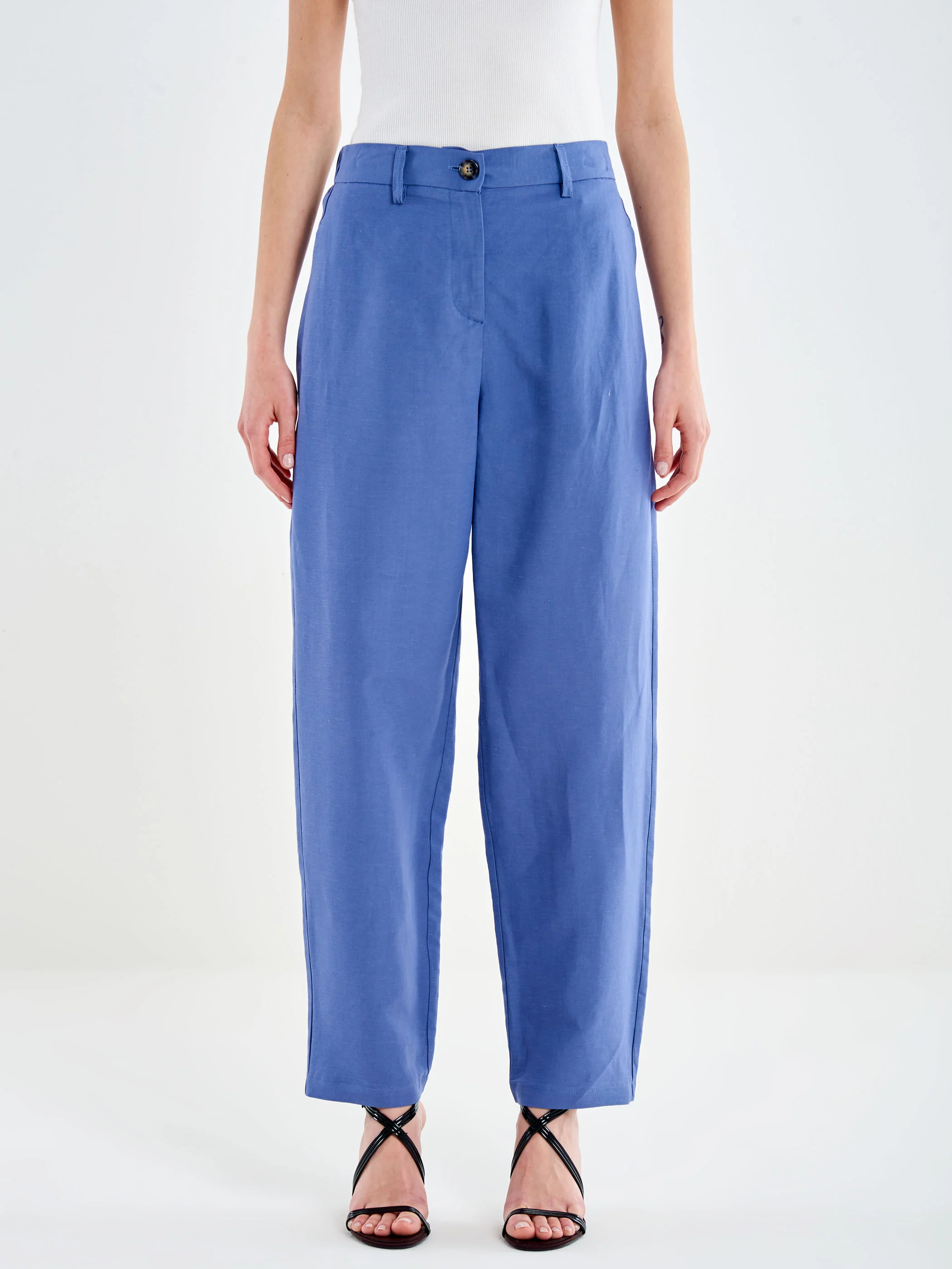 Pantalone Carrot in Viscosa Lino - Image 2