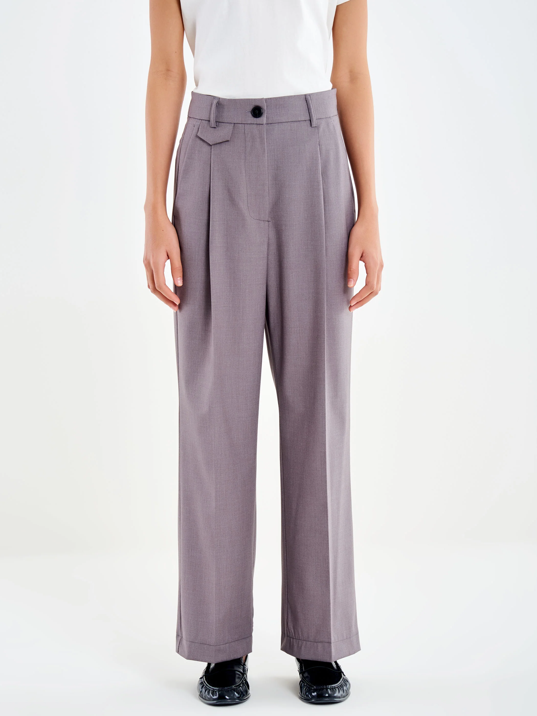 Pantalone Con Piega e Risvolto - Image 2