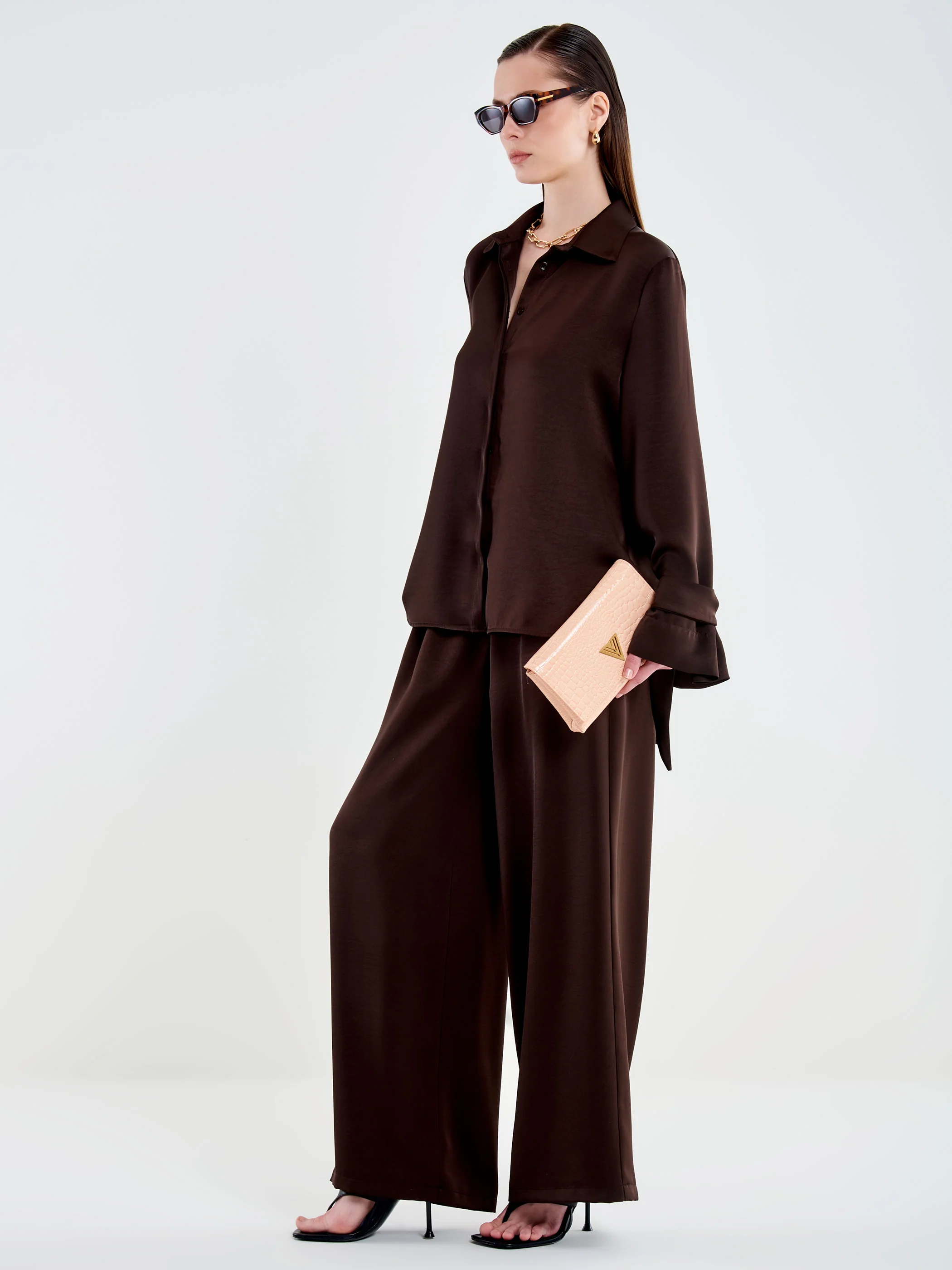 Pantalone in Raso Elastico in Vita