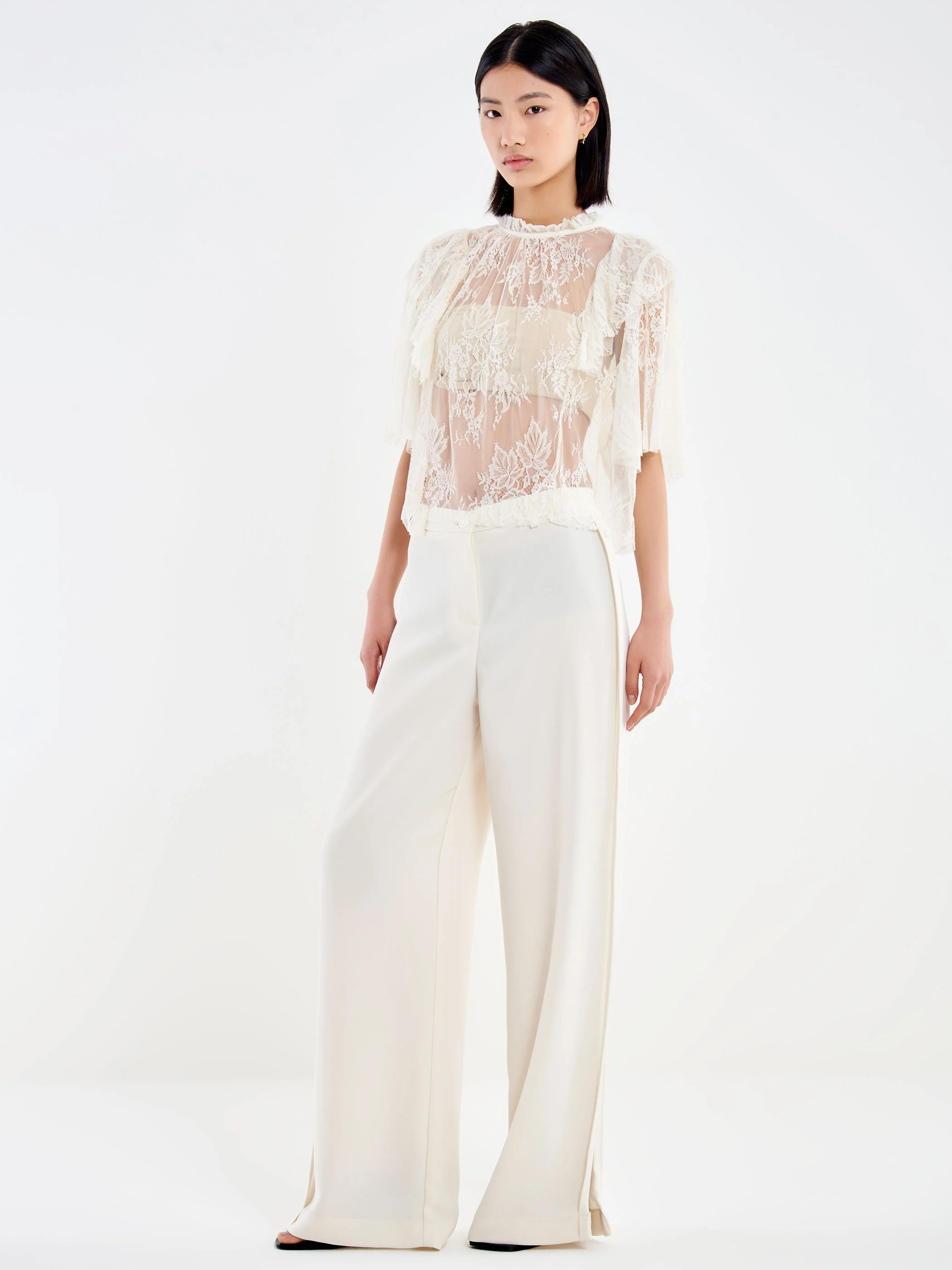 Pantalone Palazzo con Spacco sul fondo