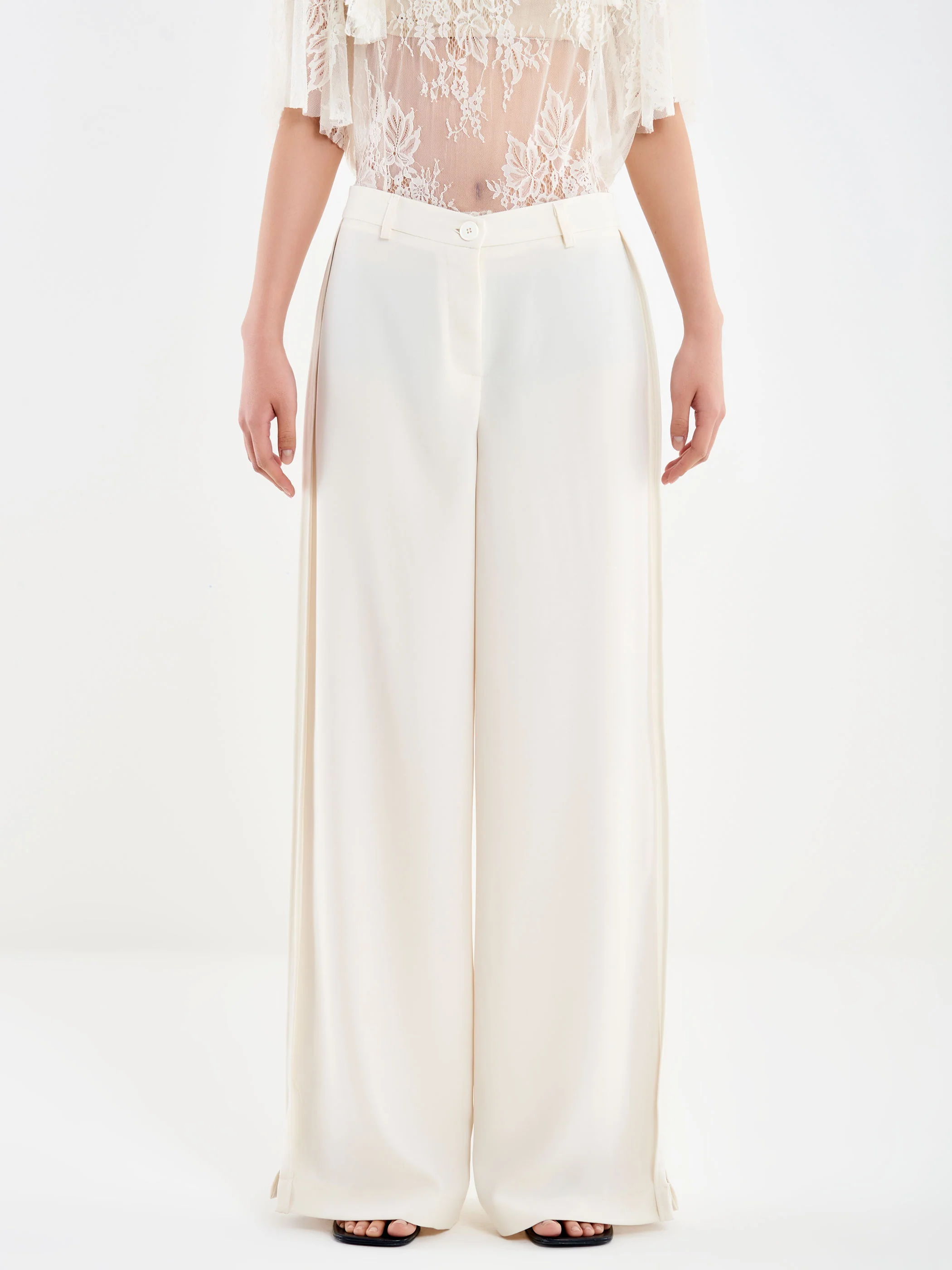Pantalone Palazzo con Spacco sul fondo - Image 2