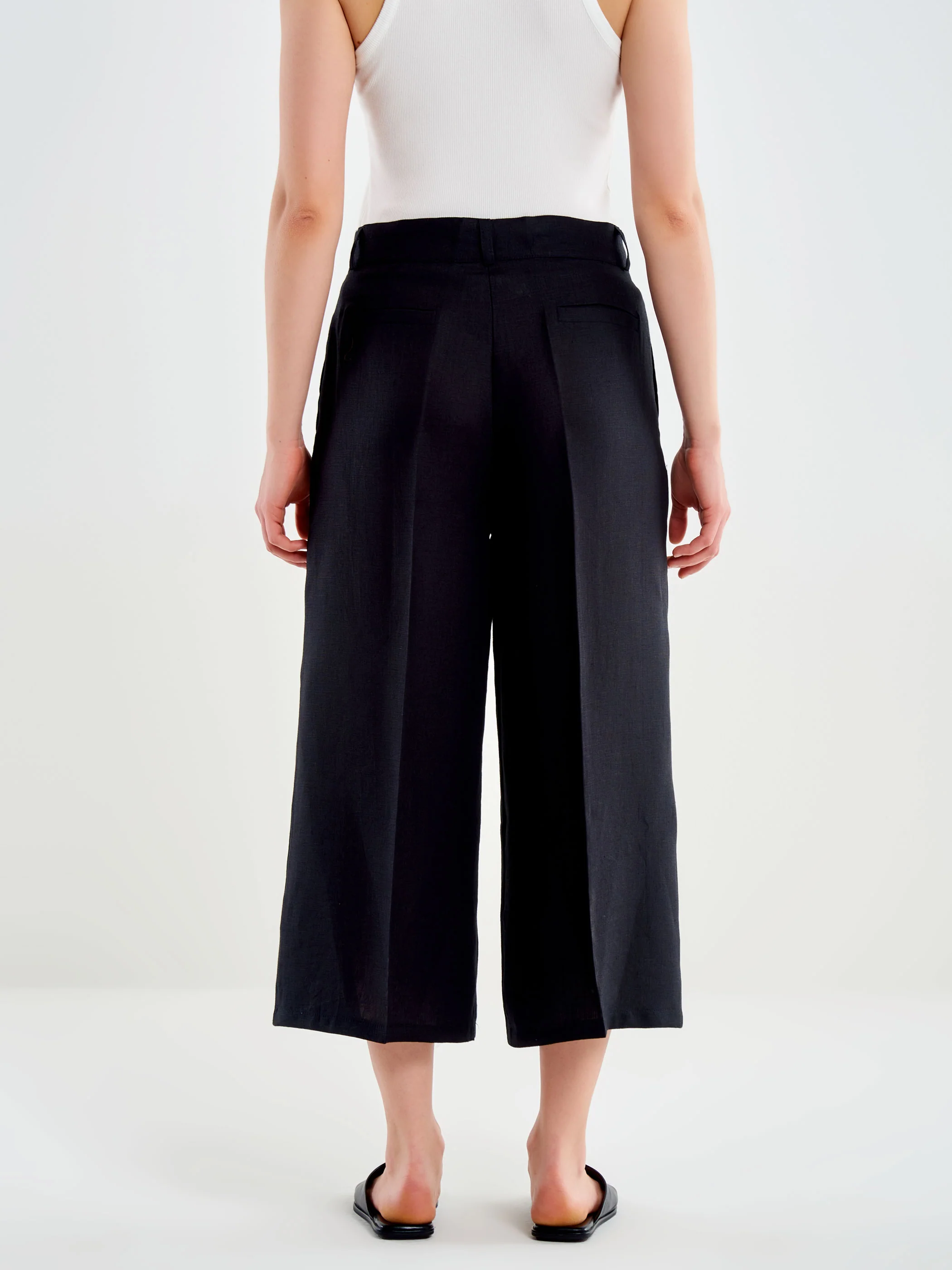 Pantaloni in lino Cropped - Image 3