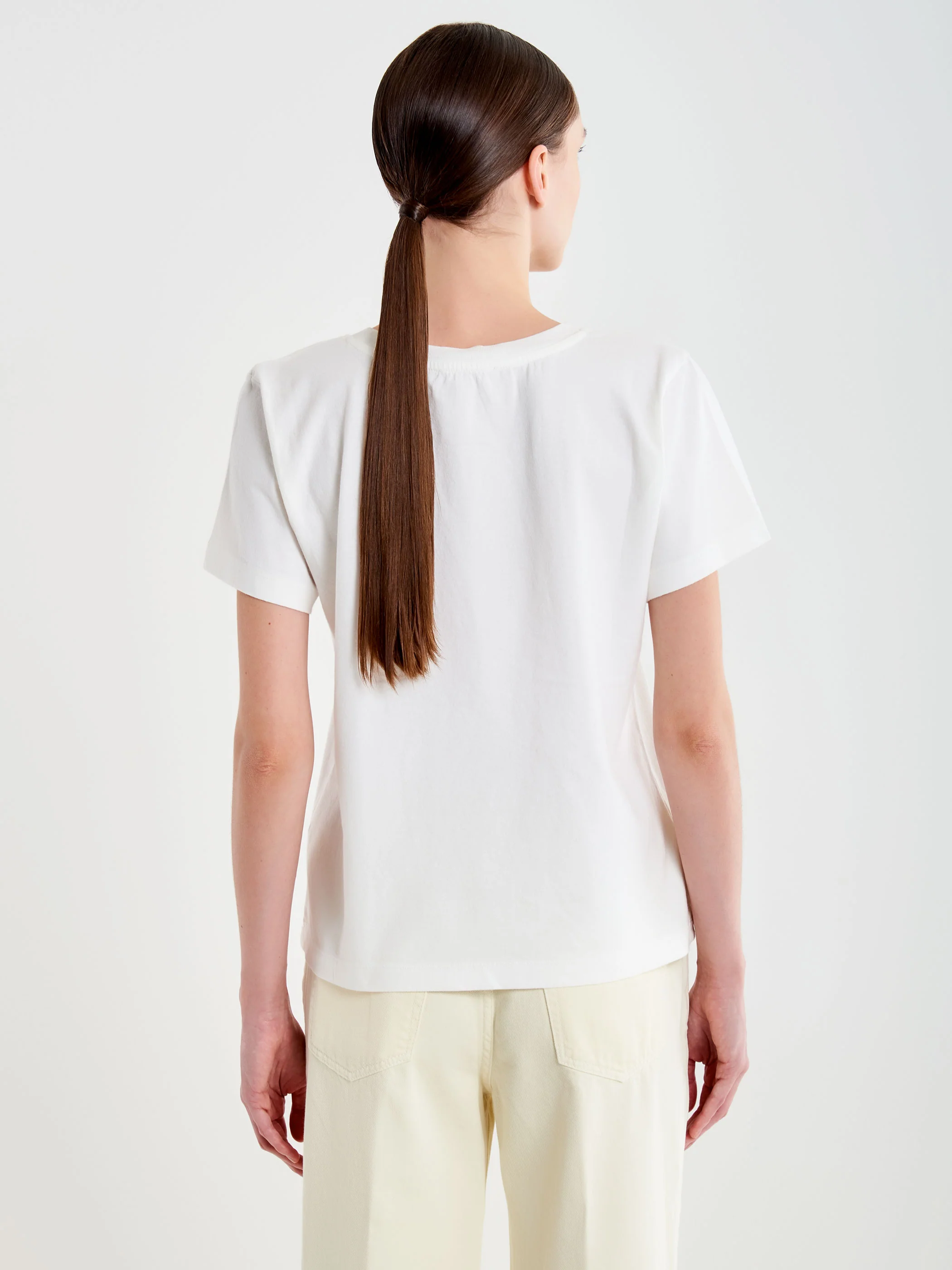T-shirt Basic Collo a Costine - Image 3