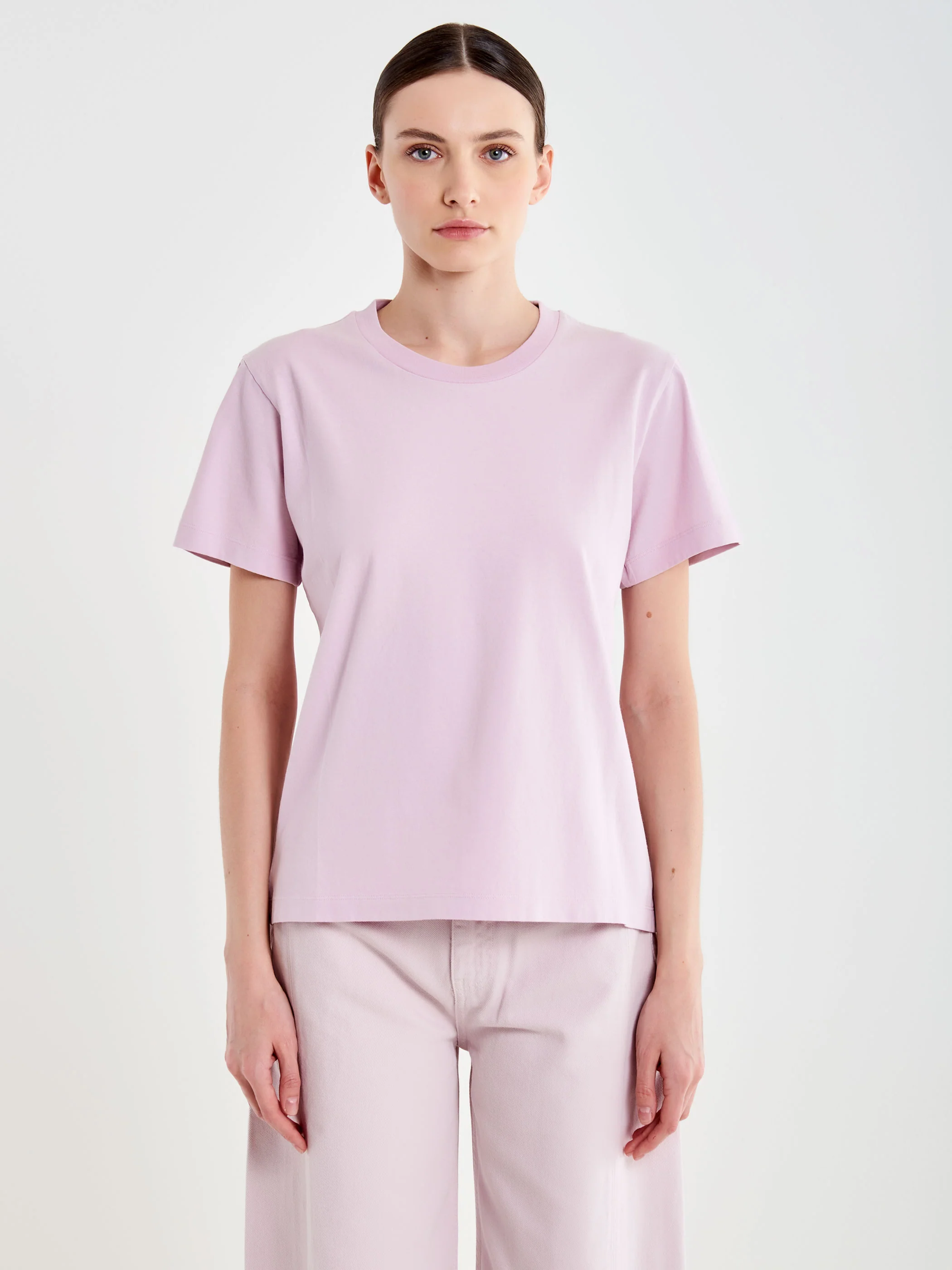 T-shirt Basic Collo a Costine - Image 2