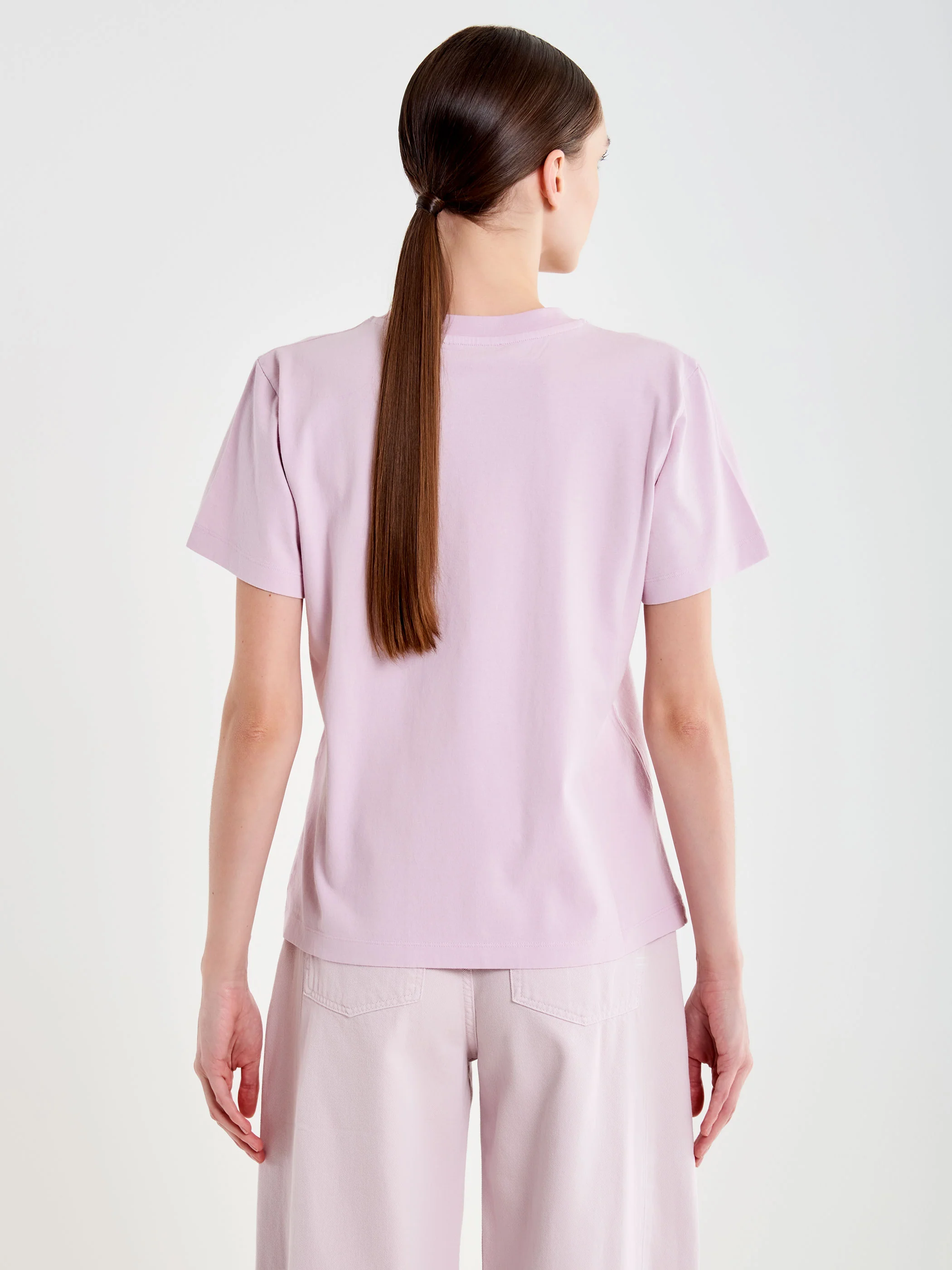 T-shirt Basic Collo a Costine - Image 3