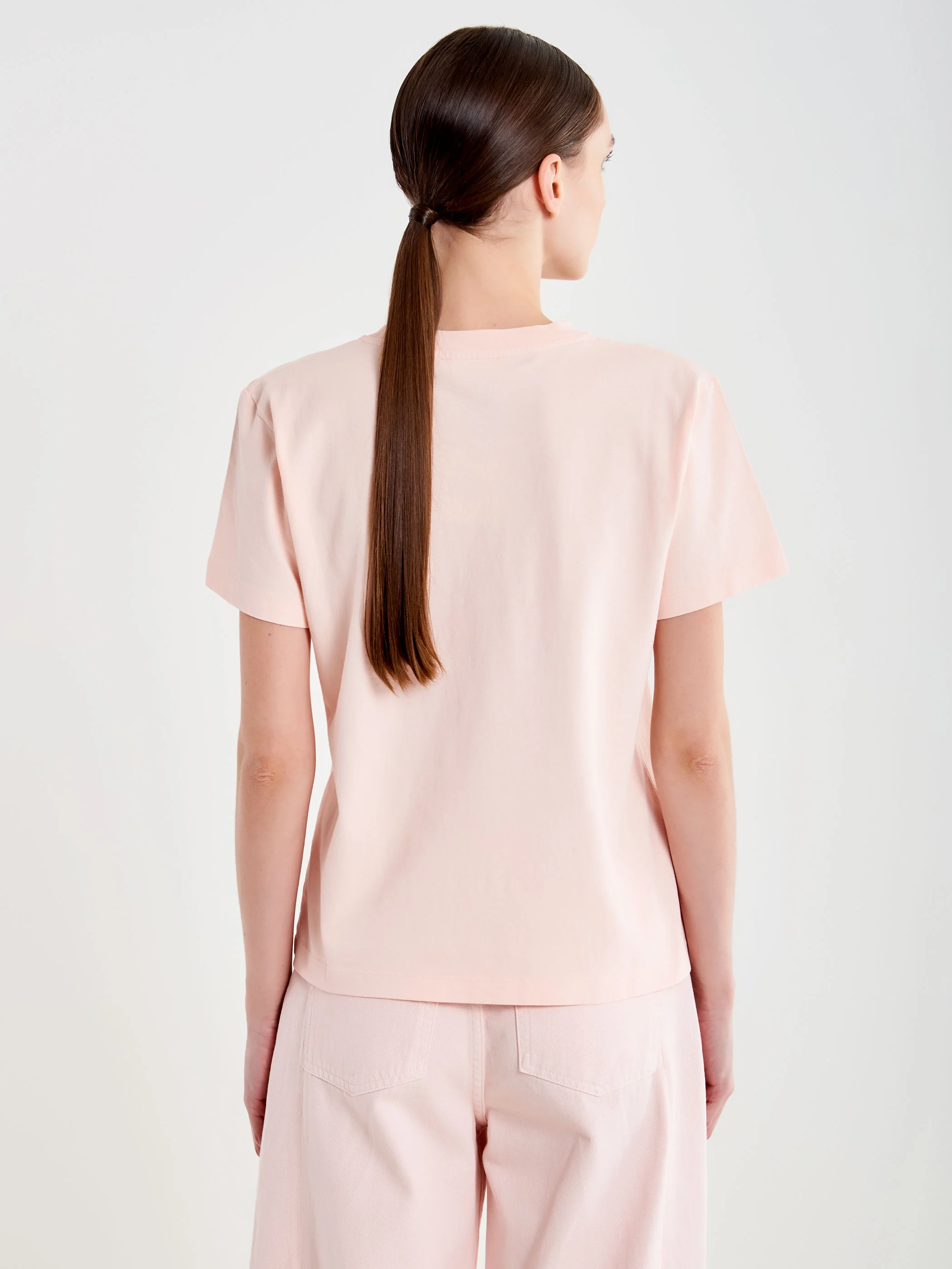 T-shirt Basic Collo a Costine - Image 3