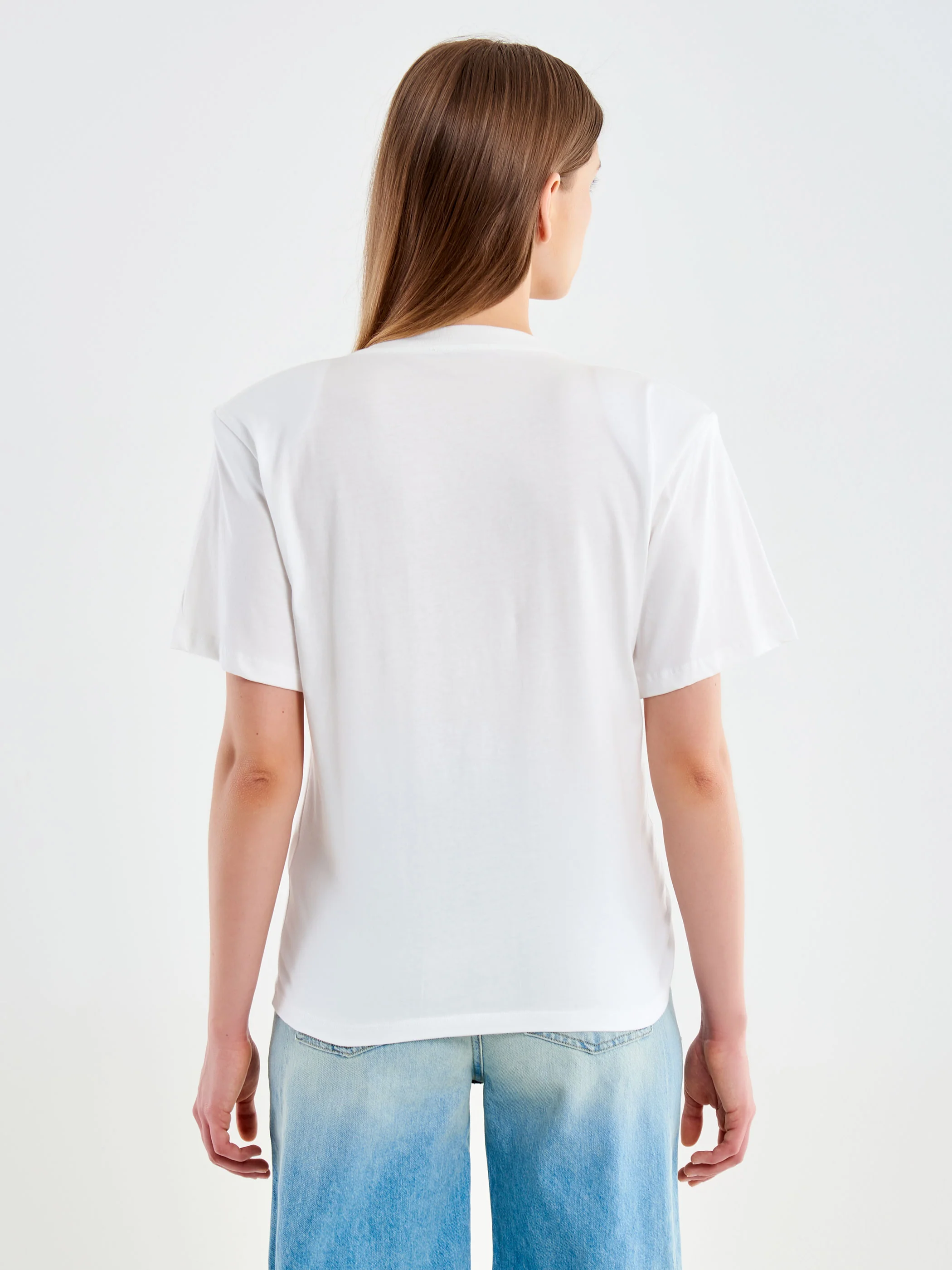 T-shirt con Spalline ed Arriccio Laterale - Image 3
